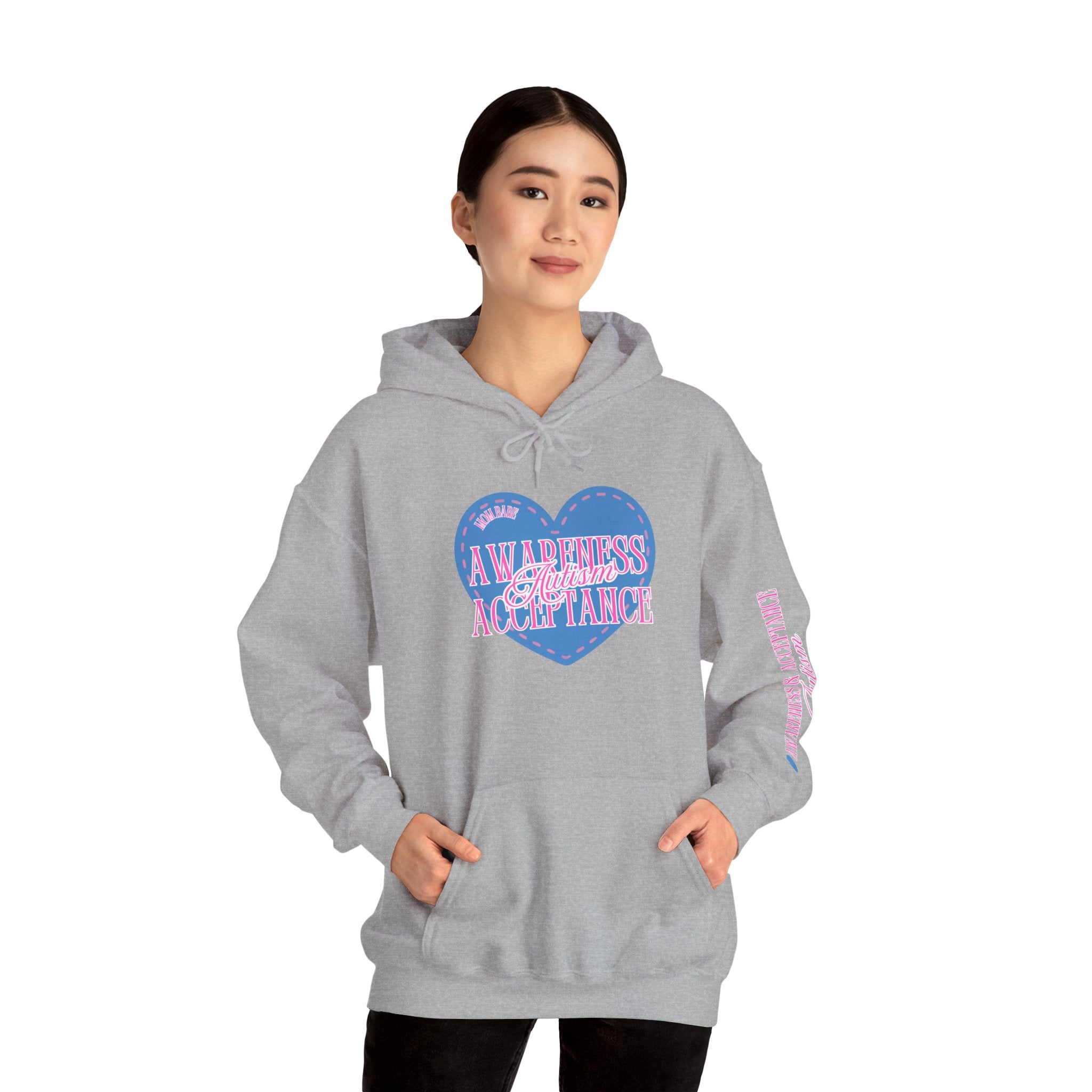 Autism Awareness and Acceptance — Stitched Heart Hoodie