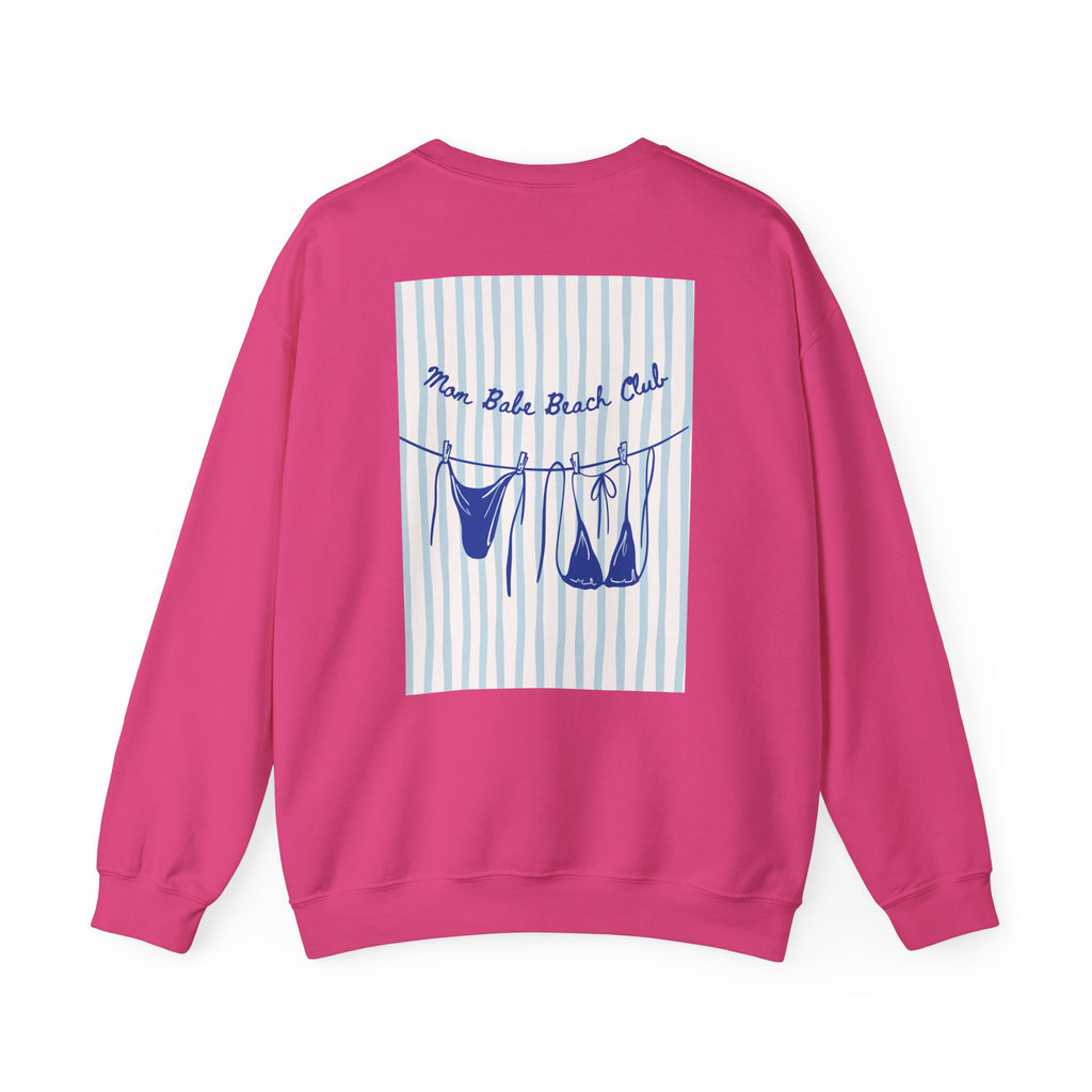 Mom Babe Beach Club - Bikini Graphic Sweatshirt