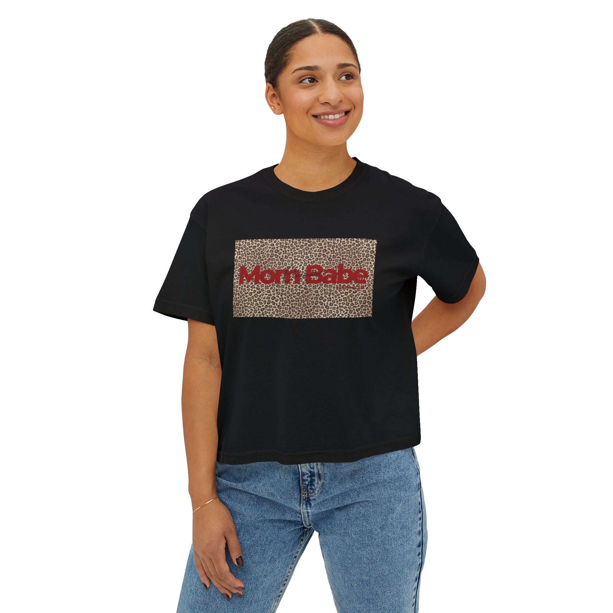 Overstimulated Mom Babe  — Leopard Graphic Tee