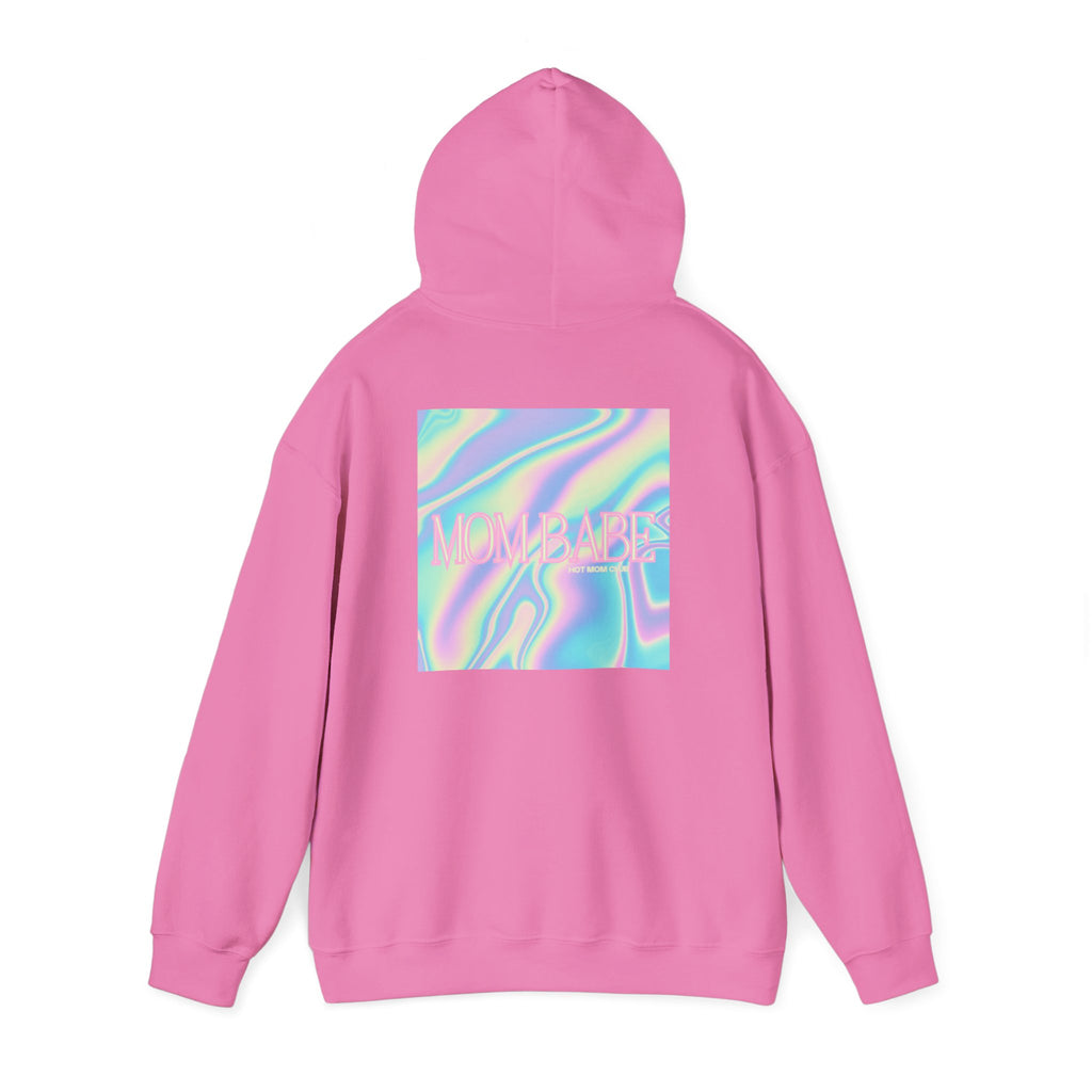 Mom Babe — Holographic Graphic Hoodie