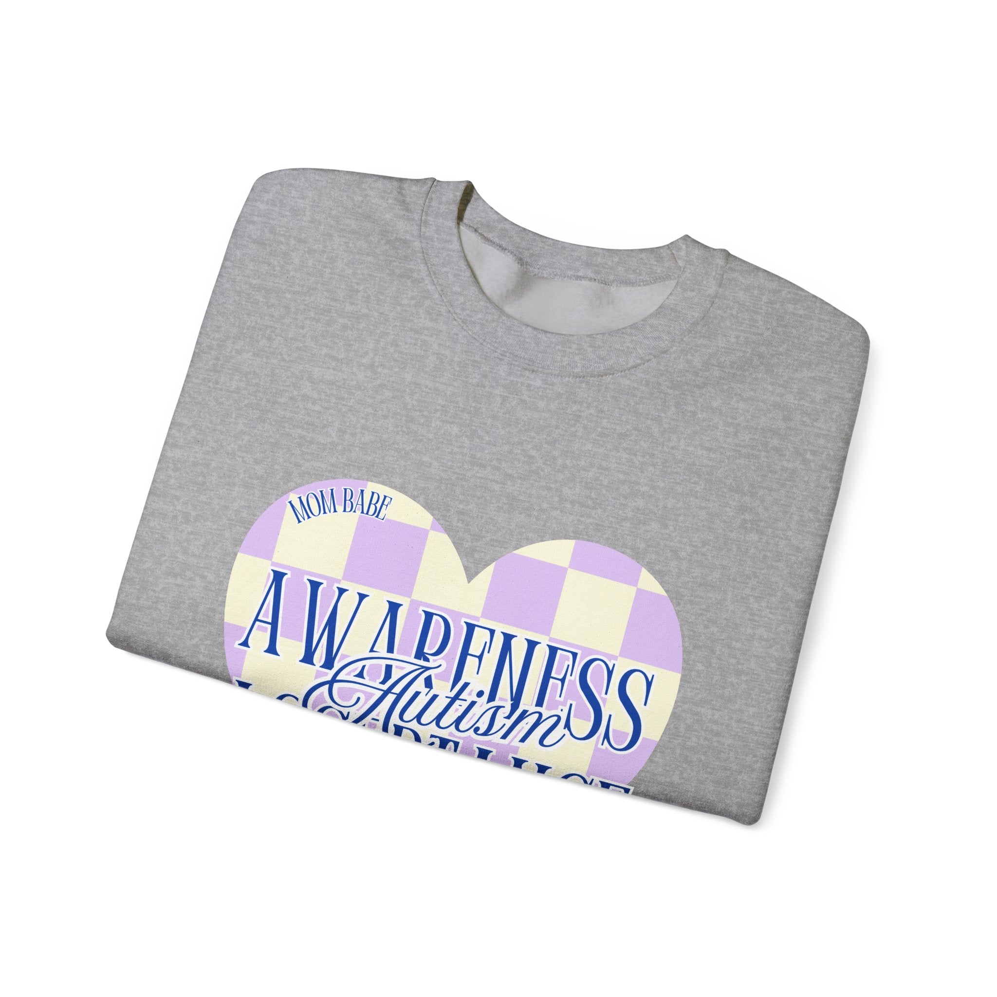 Autism Awareness and Acceptance — Checkered Heart Sweatshirt