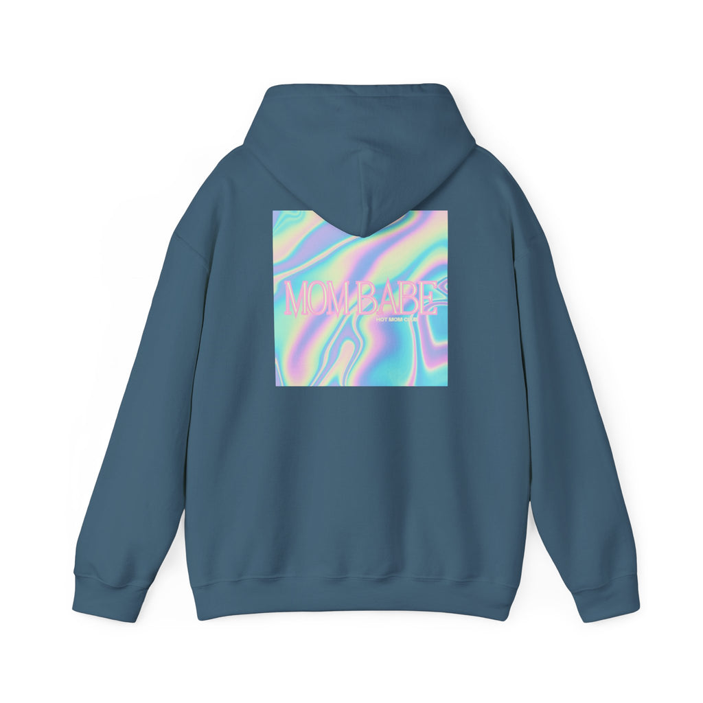 Mom Babe — Holographic Graphic Hoodie