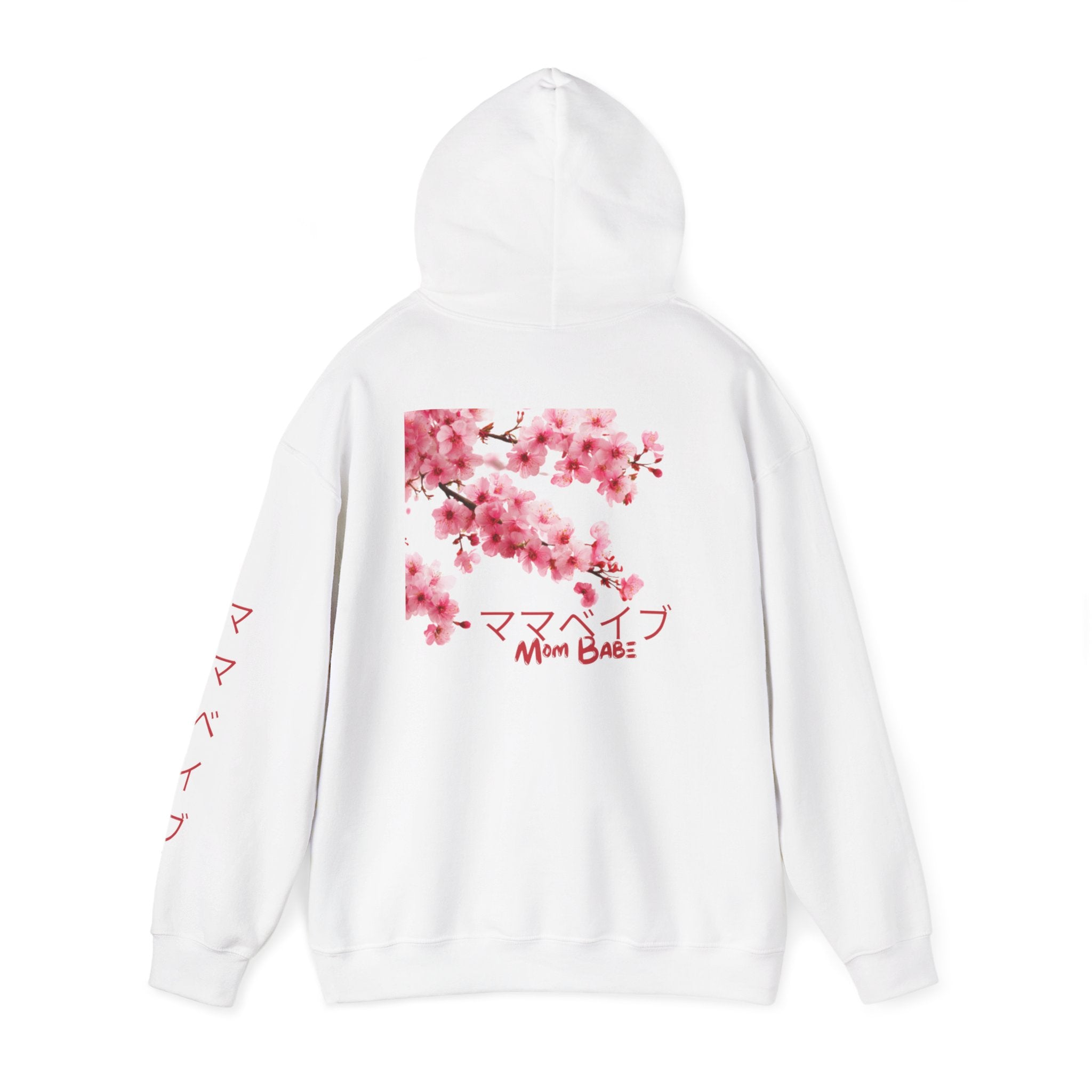 Mom Babe Cherry Blossom - Japanese Kanji Hoodie