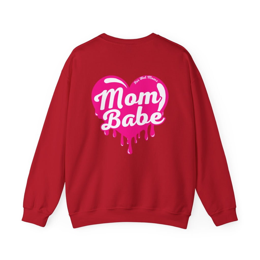 Mom Babe For Hot Moms — Pink Heart Drip Graphic Sweatshirt