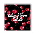 Boy Mom Babe Kiss-Cut Sticker | Cherry Pattern, Retro Script