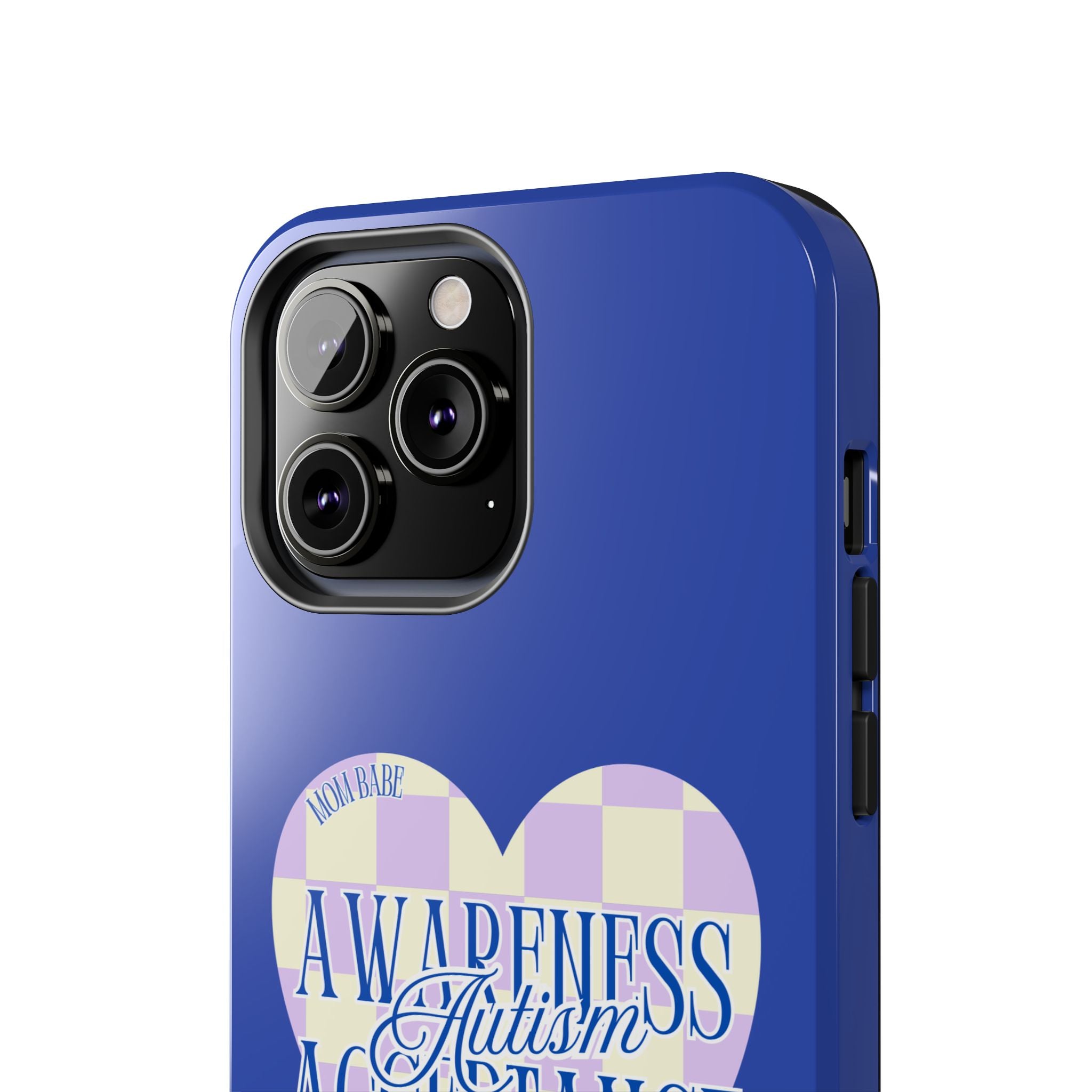 Autism Awareness and Acceptance — Checkered Heart Phone Case