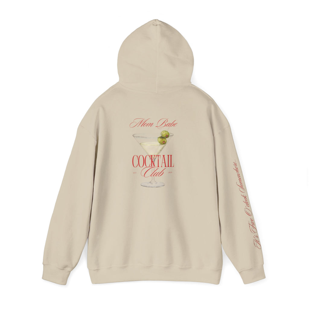 Mom Babe Cocktail Club - Martini Glass Graphic Hoodie