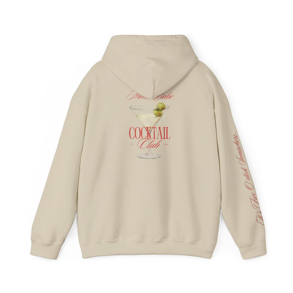 Mom Babe Cocktail Club - Martini Glass Graphic Hoodie