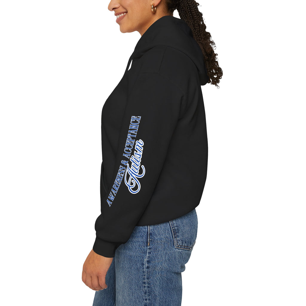 Autism Awareness and Acceptance — Checkered Heart Hoodie