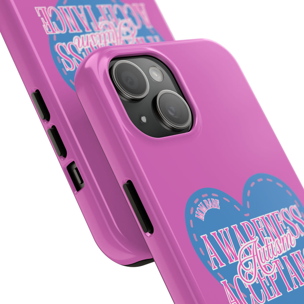 Autism Awareness and Acceptance — Stitched Heart Phone Case