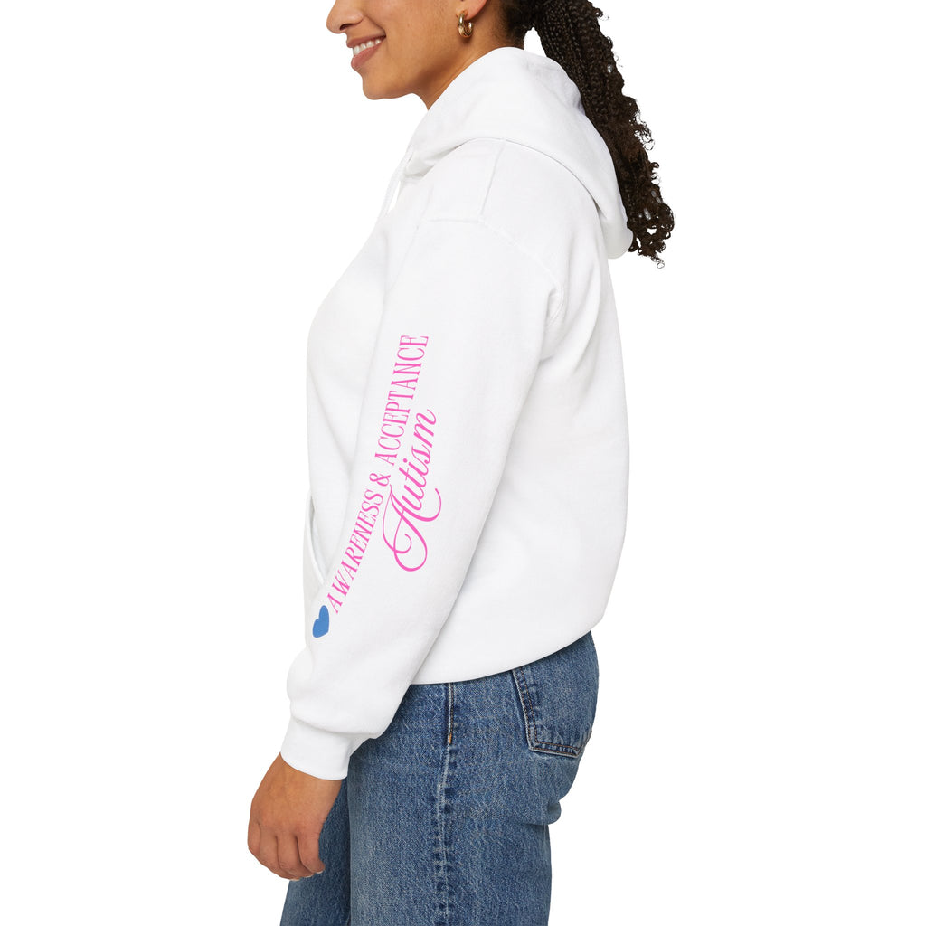 Autism Awareness and Acceptance — Stitched Heart Hoodie