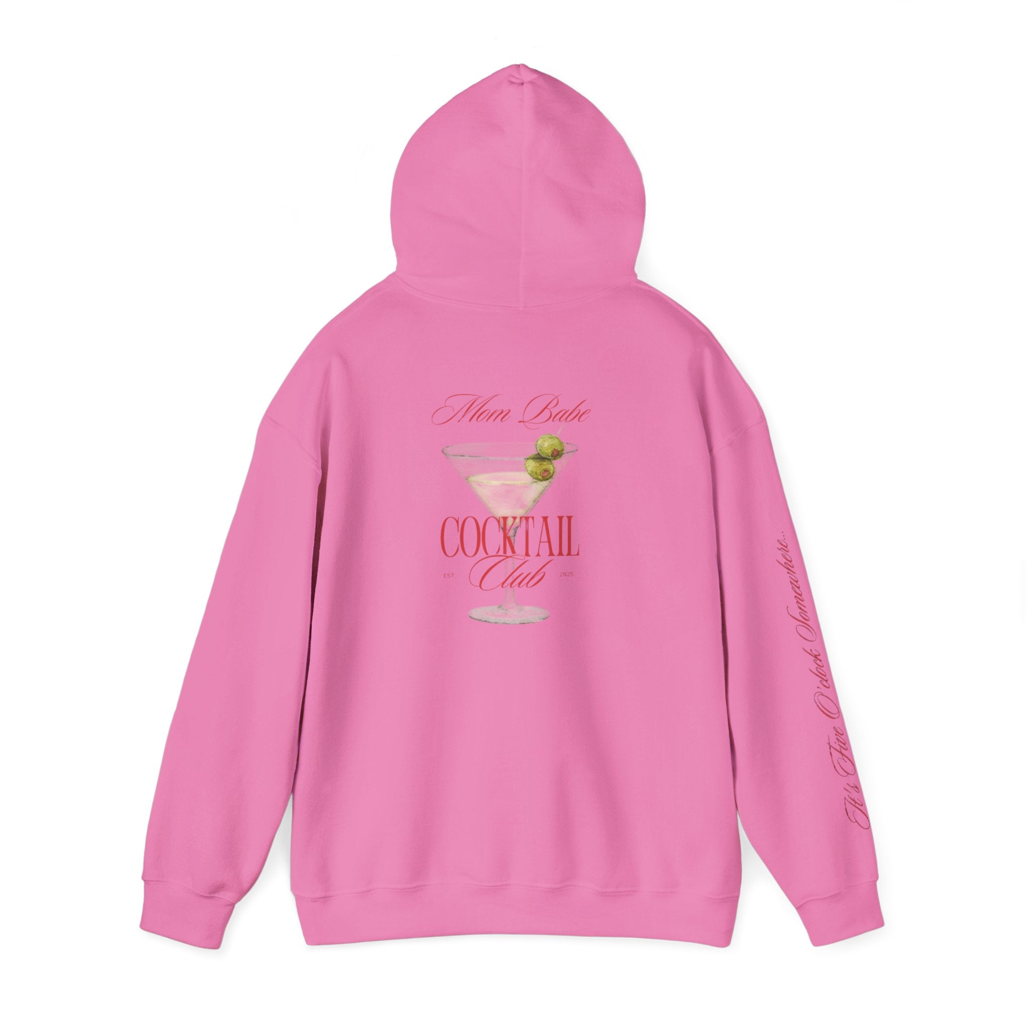 Mom Babe Cocktail Club - Martini Glass Graphic Hoodie