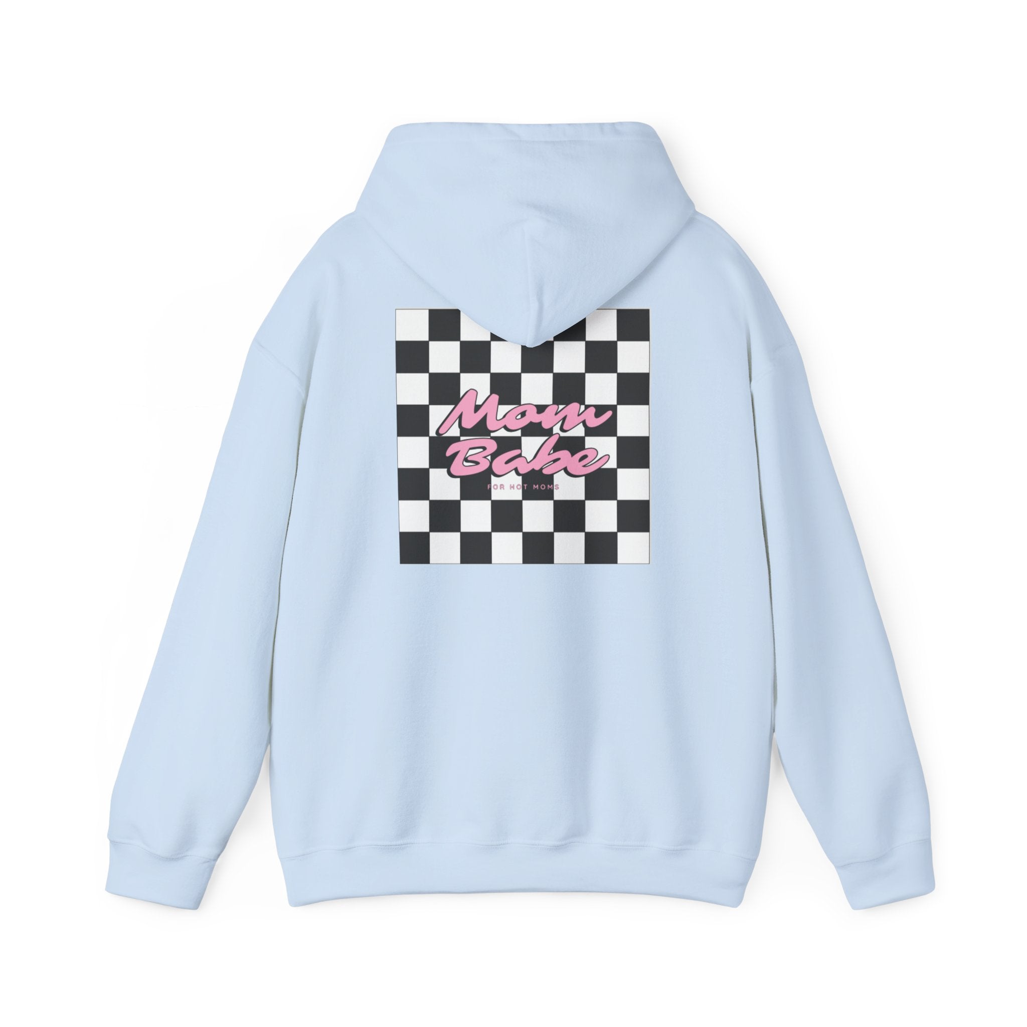 Mom Babe For Hot Moms - Checkered Graphic Hoodie