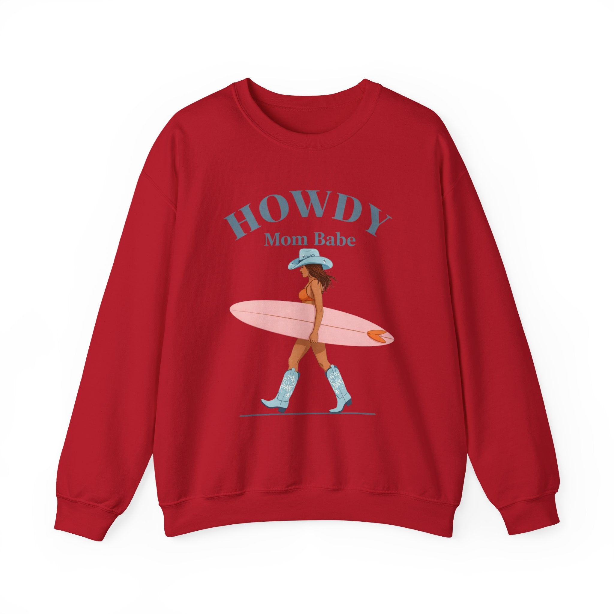 Howdy Mom Babe — Surf Girl Graphic Sweatshirt