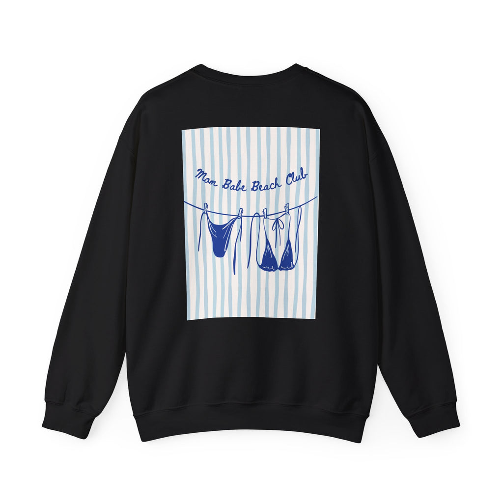 Mom Babe Beach Club - Bikini Graphic Sweatshirt