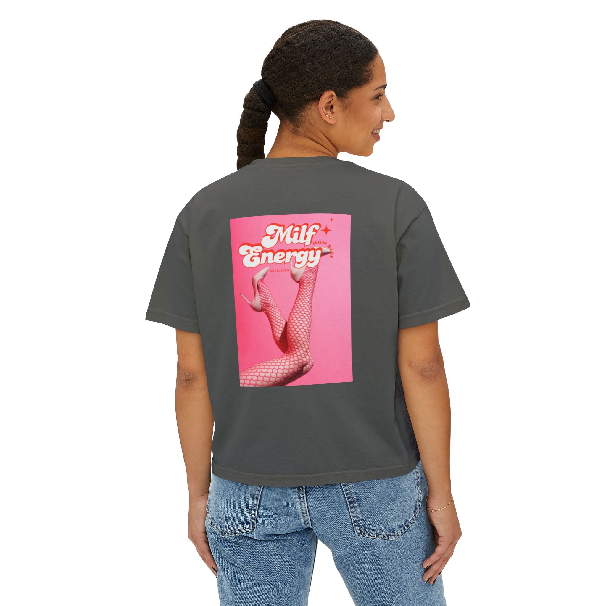 MILF Energy Mom Babe — Fishnet Graphic Tee