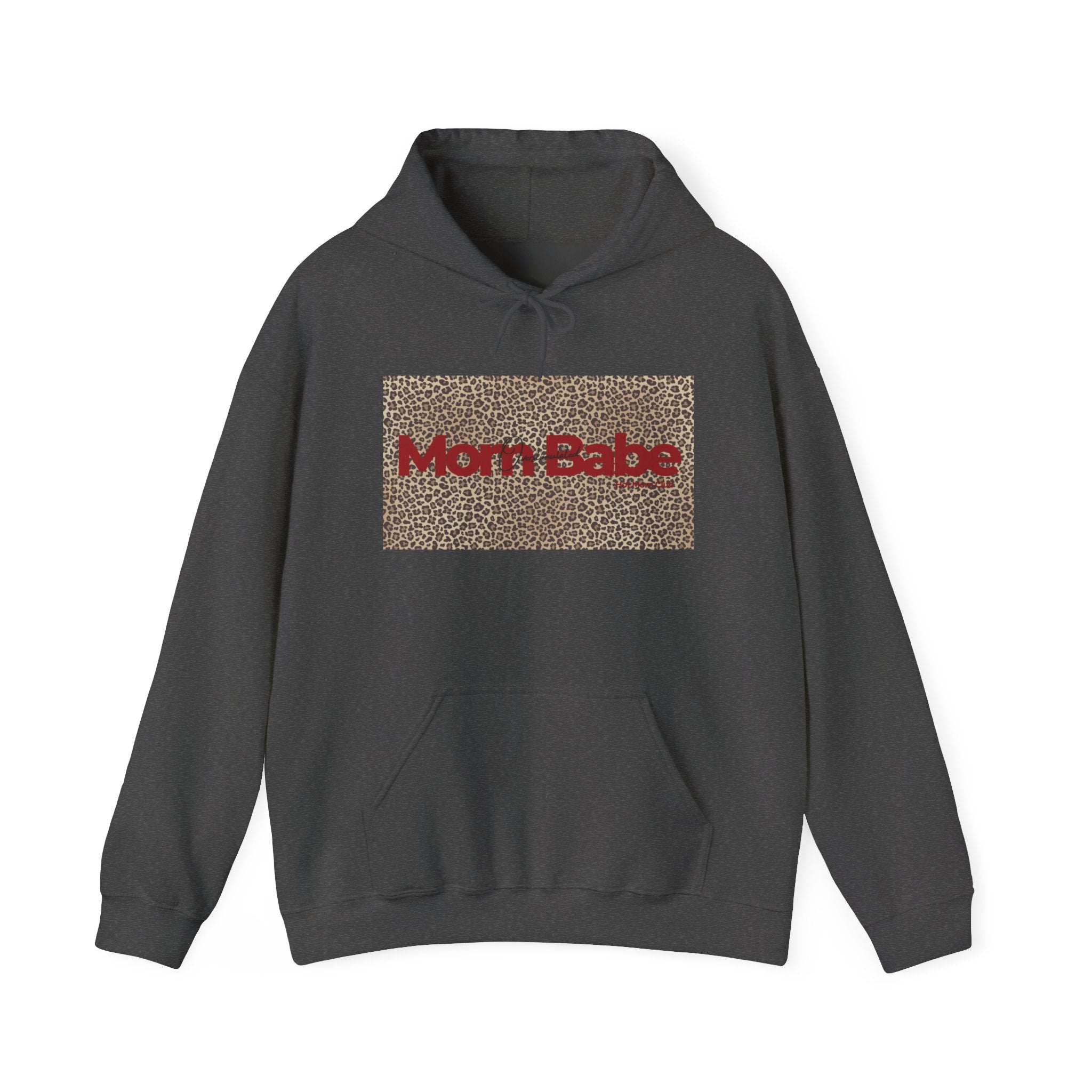 Overstimulated Mom Babe — Leopard Graphic Hoodie