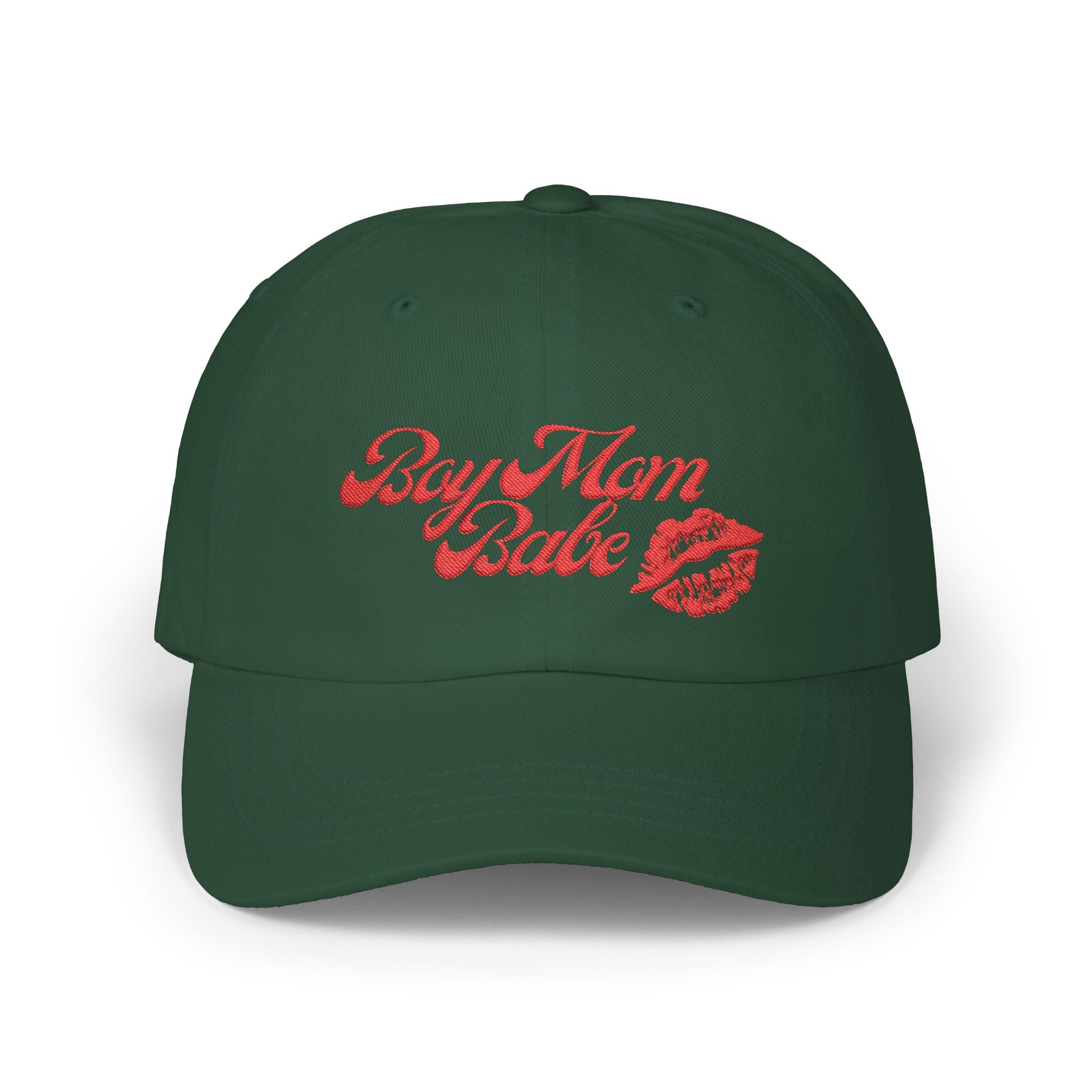 Boy Mom Babe - Kiss Graphic Embroidered Cap