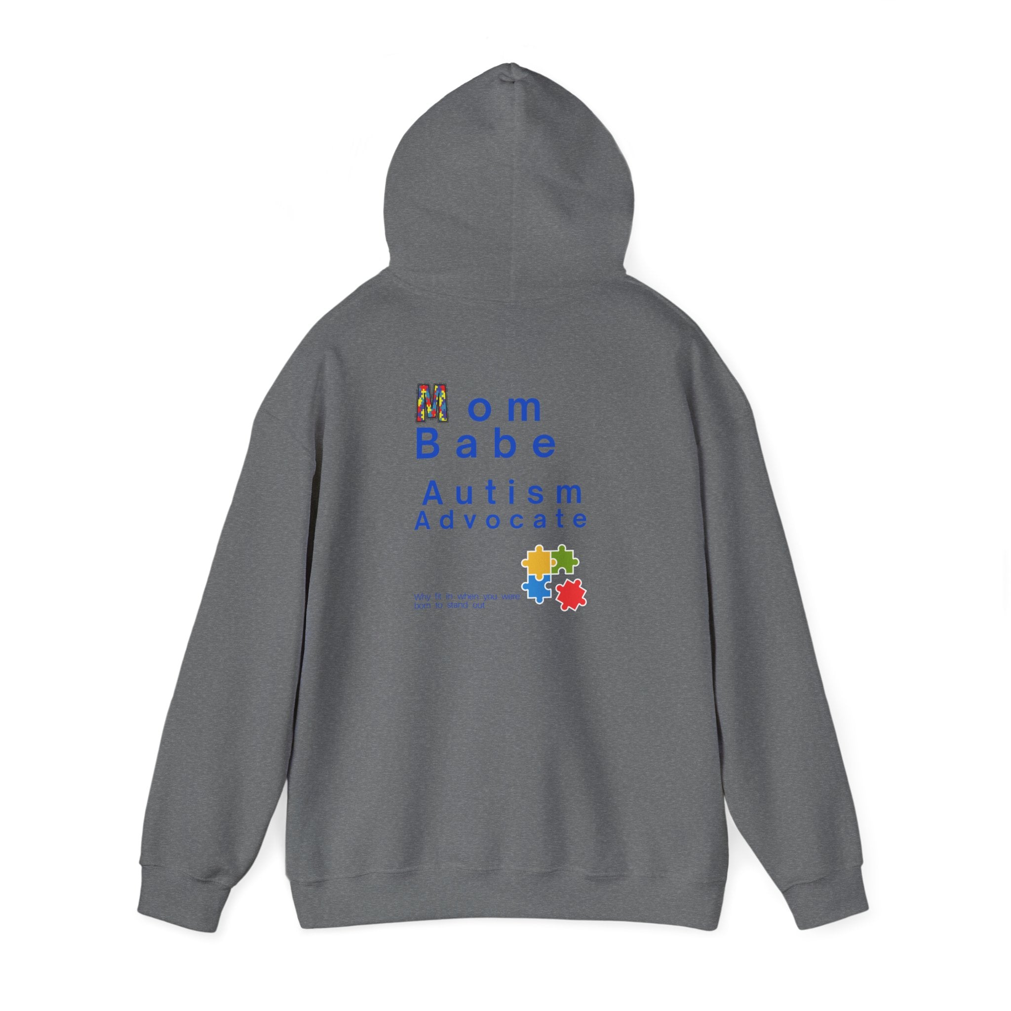 Mom Babe Autism Advocate - Graphic Hoodie
