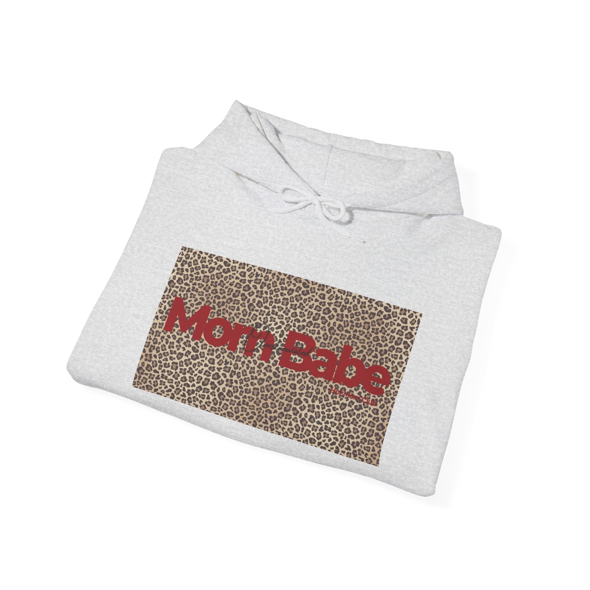 Overstimulated Mom Babe — Leopard Graphic Hoodie