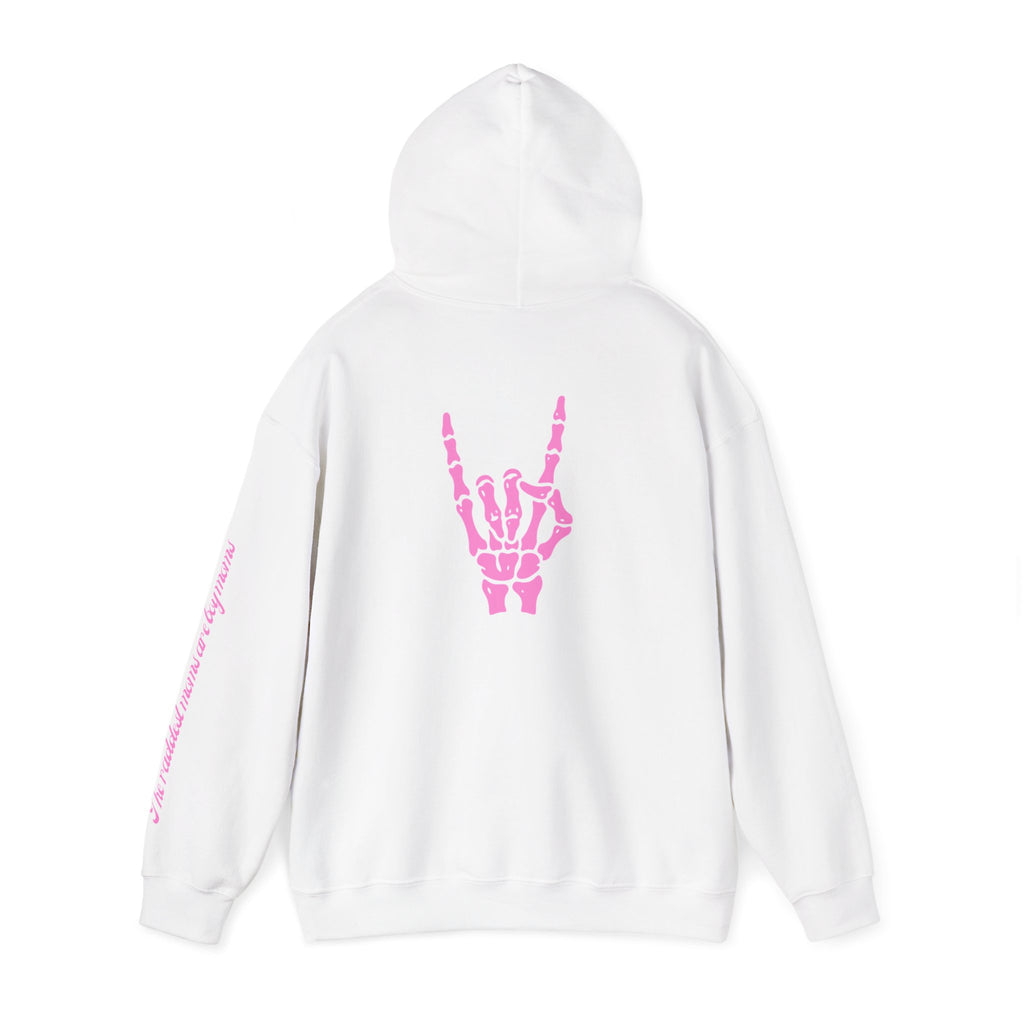 The Raddest Moms Are Boy Moms - Skeletal Rock Hand Graphic Hoodie