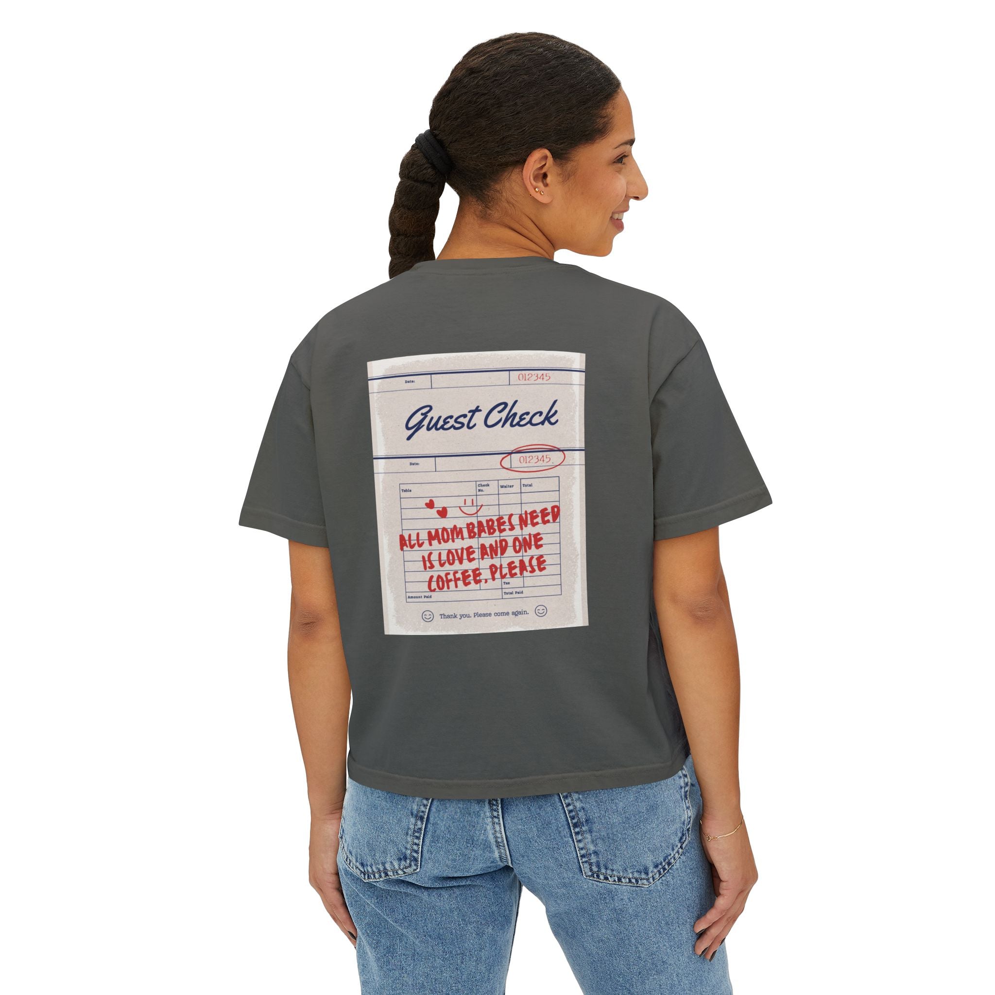 All Mom Babes Need - Graphic Check Tee