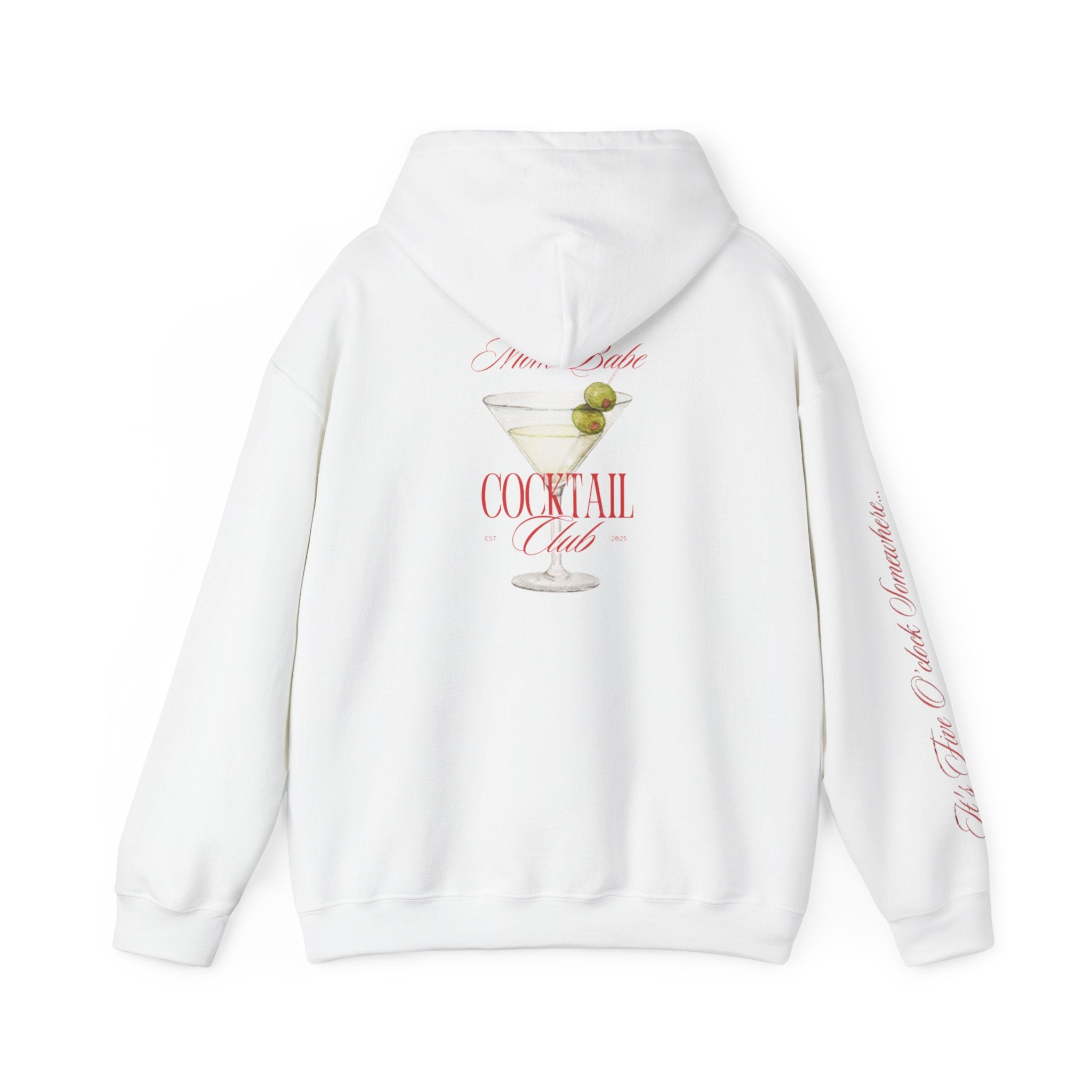 Mom Babe Cocktail Club - Martini Glass Graphic Hoodie