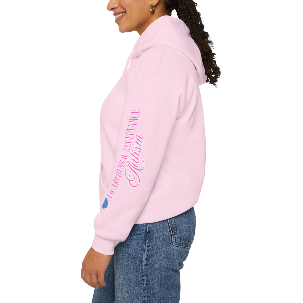 Autism Awareness and Acceptance — Stitched Heart Hoodie