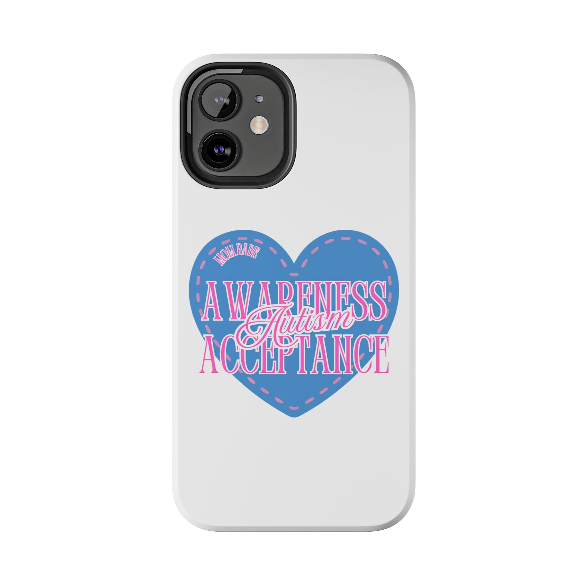 Autism Awareness and Acceptance — Stitched Heart Phone Case