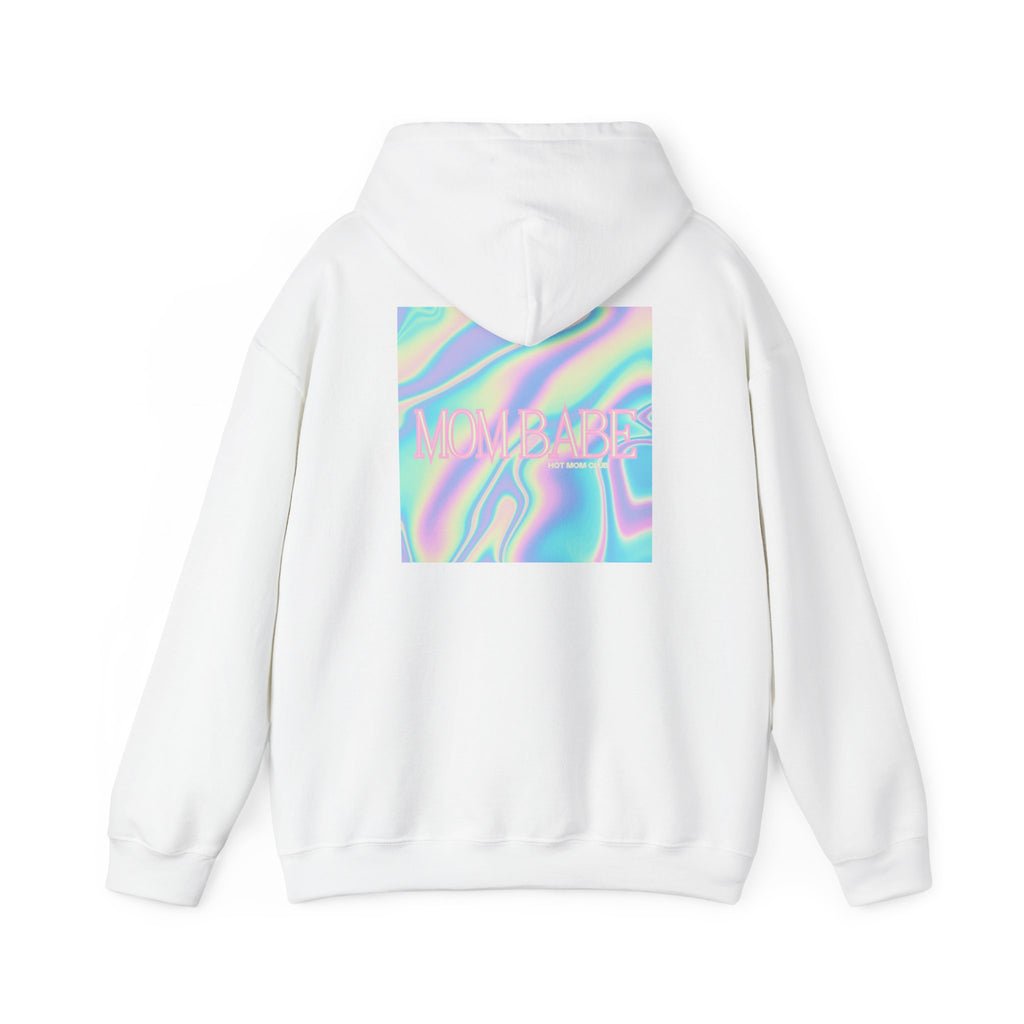 Mom Babe — Holographic Graphic Hoodie