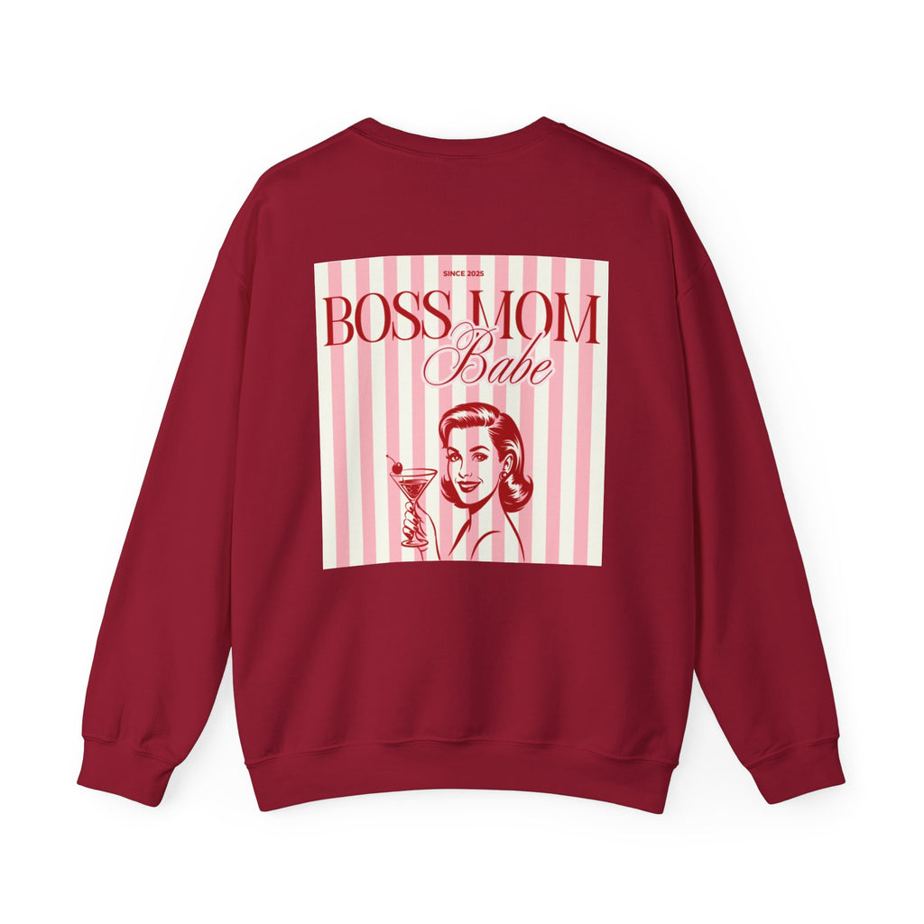 Boss Mom Babe — Vintage Retro Graphic Sweatshirt