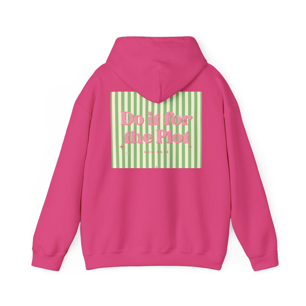 Do It For The Plot Mom Babe - Striped Graphic Hoodie