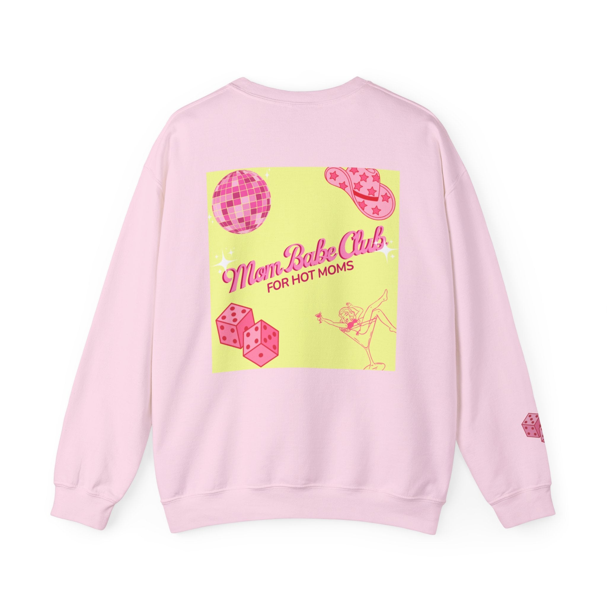 Mom Babe Club - For Hot Moms — Pink Graphic Sweatshirt