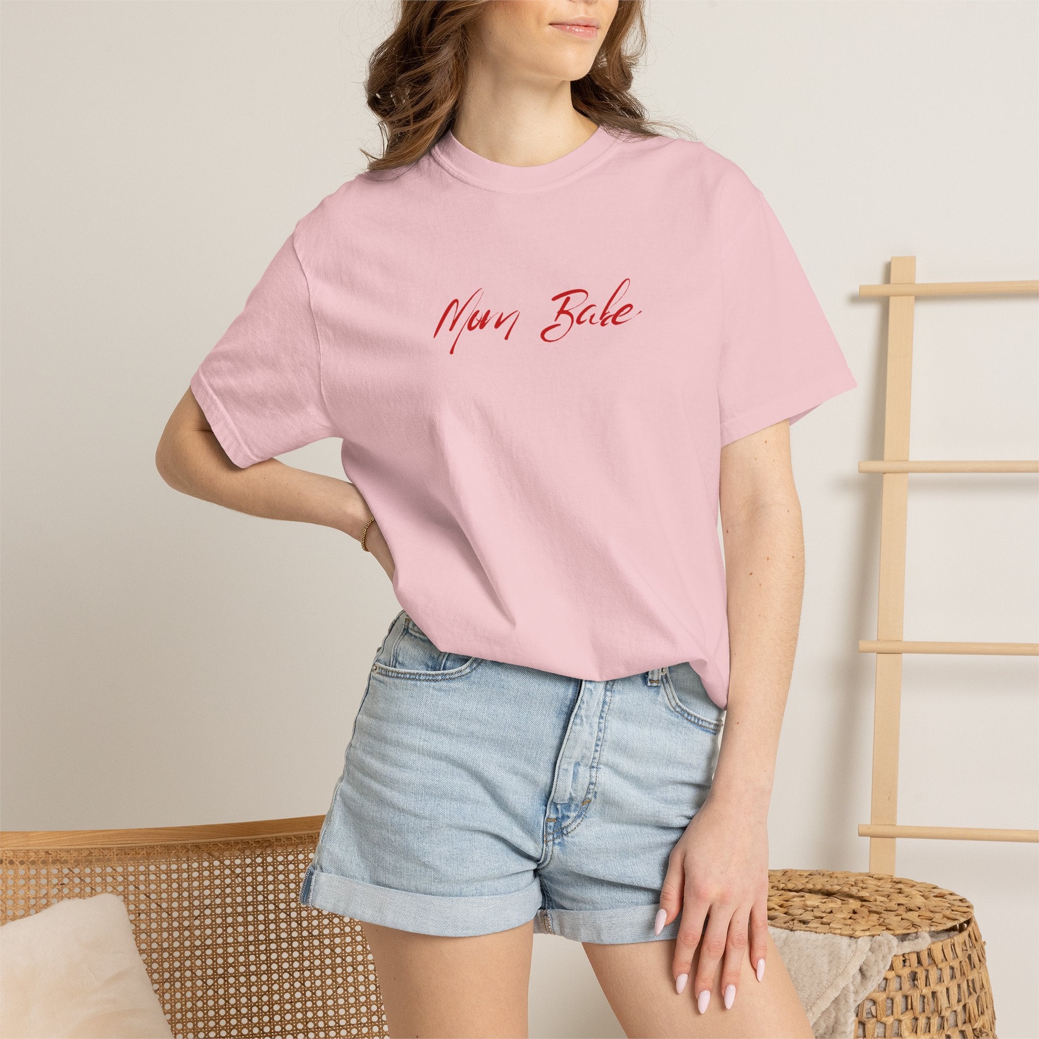 Fit Mom Social Club - Mom Babe Tee Red