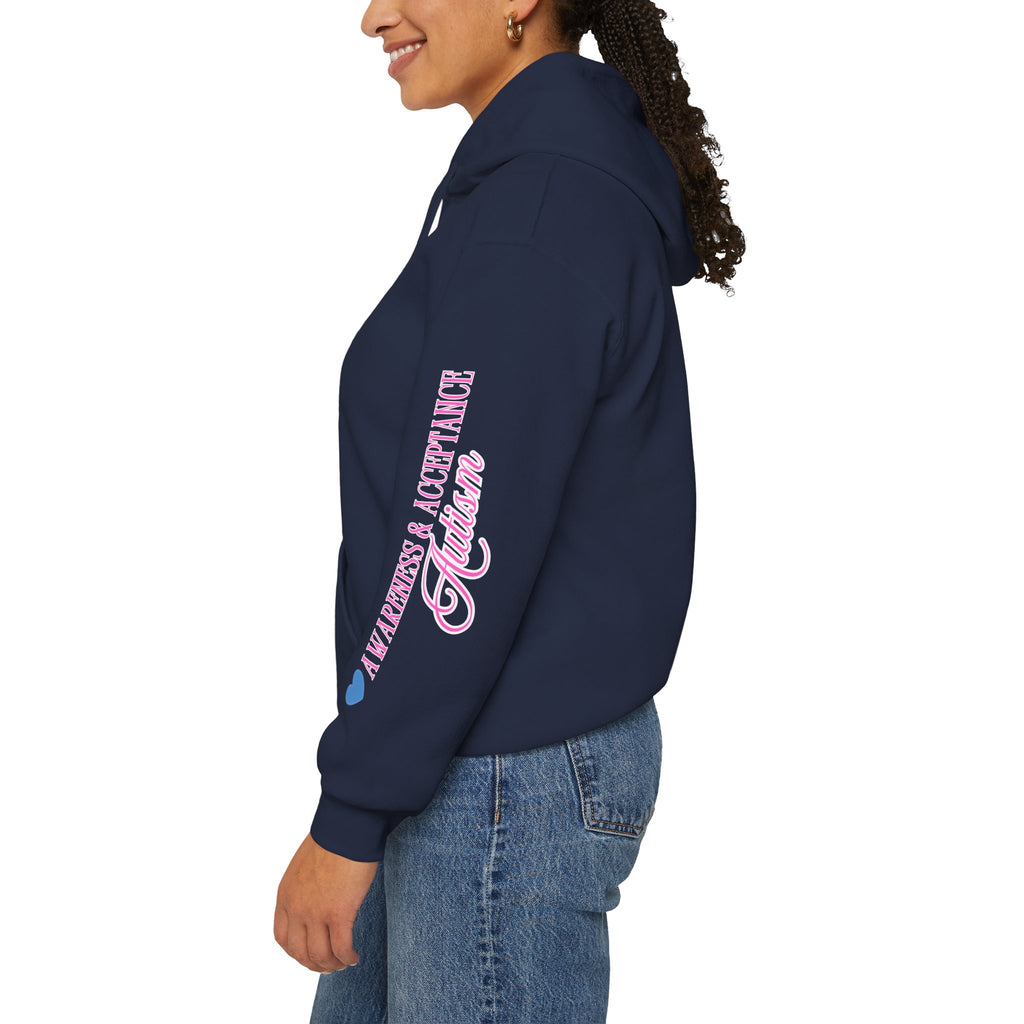 Autism Awareness and Acceptance — Stitched Heart Hoodie
