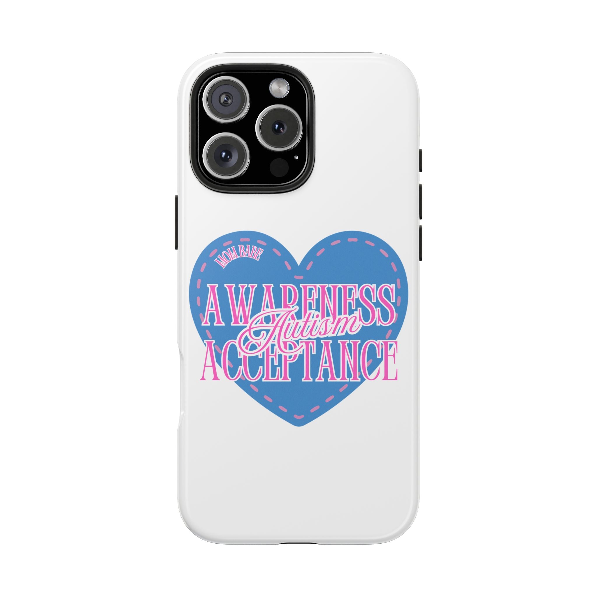 Autism Awareness and Acceptance — Stitched Heart Phone Case