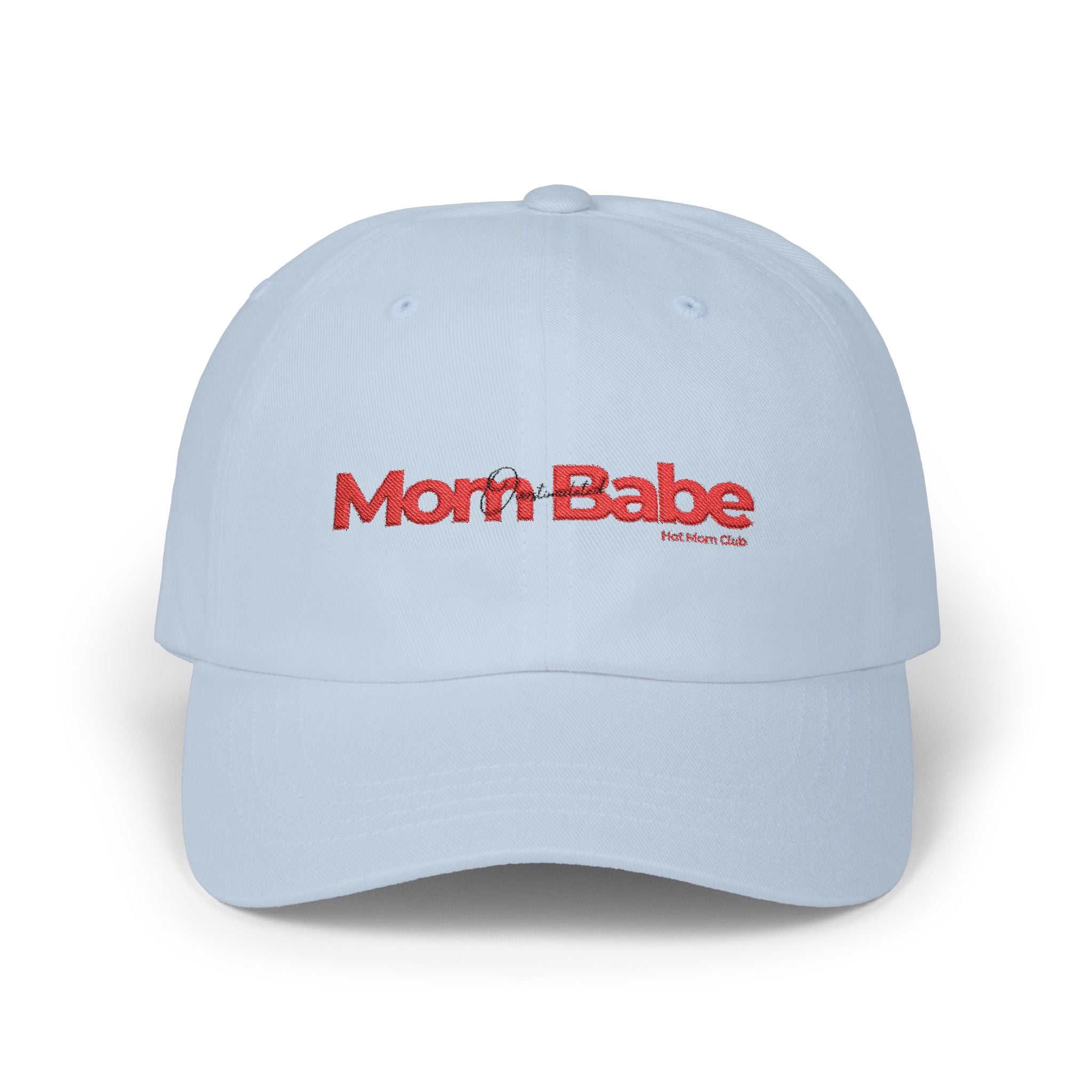 Overstimulated Mom Babe Cap - Red and black Embroidery