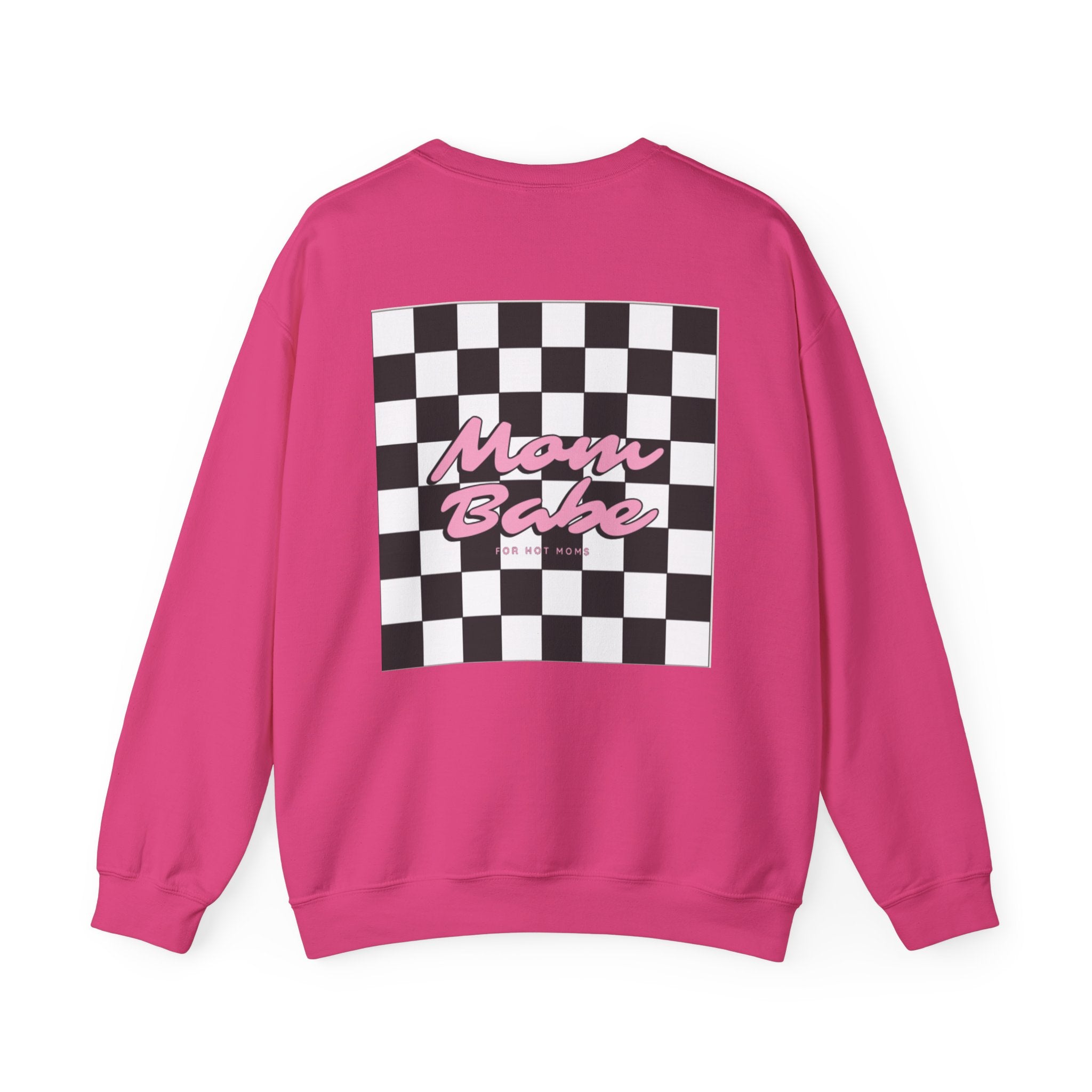 Mom Babe For Hot Moms - Checkered Graphic Sweatshirt