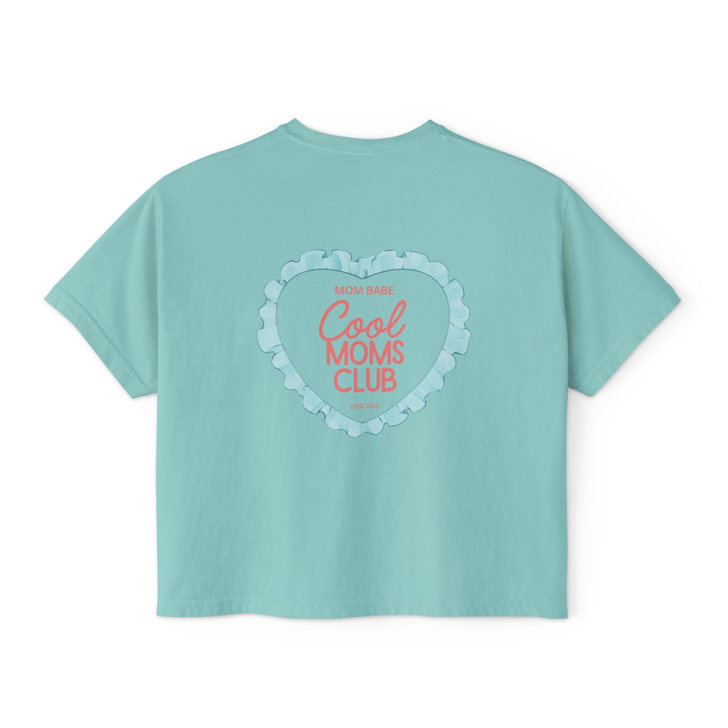 Mom Babe Cool Moms Club - Ruffled Heart Graphic Tee