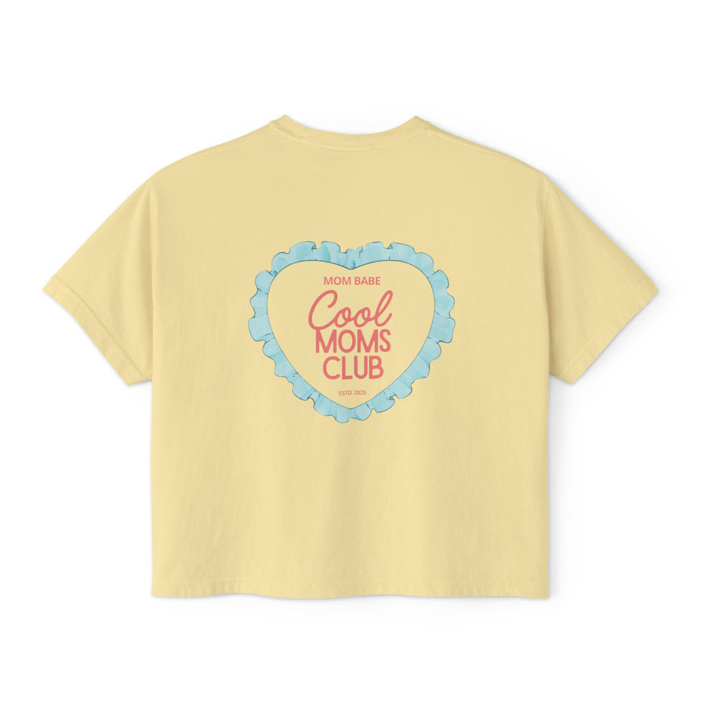 Mom Babe Cool Moms Club - Ruffled Heart Graphic Tee
