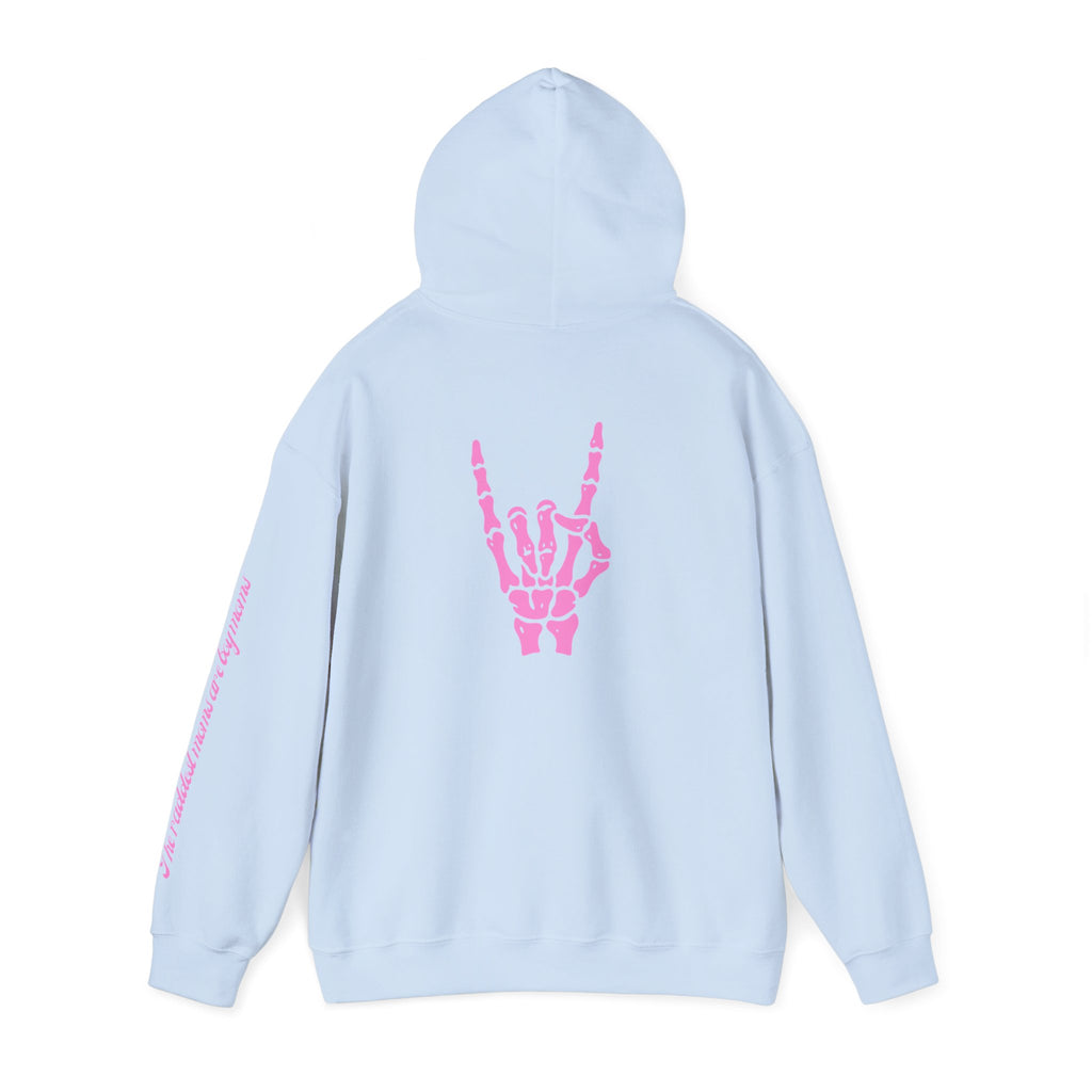 The Raddest Moms Are Boy Moms - Skeletal Rock Hand Graphic Hoodie