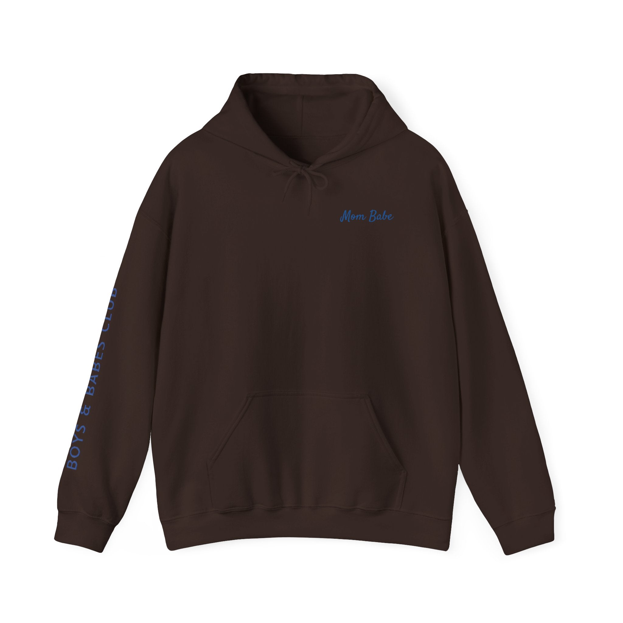 Mom Babe Boy Mom Club - Striped Graphic Hoodie