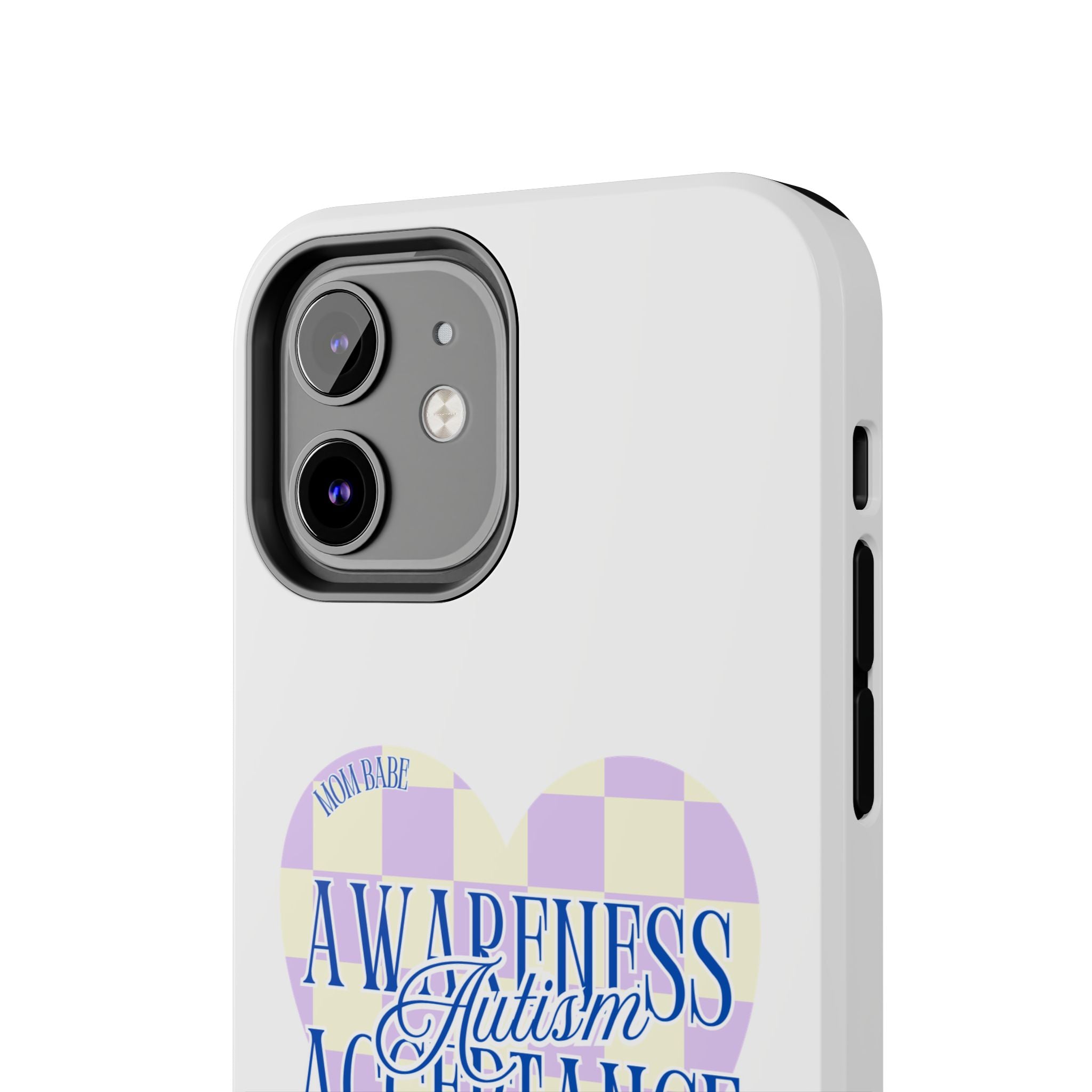 Autism Awareness and Acceptance — Checkered Heart Phone Case