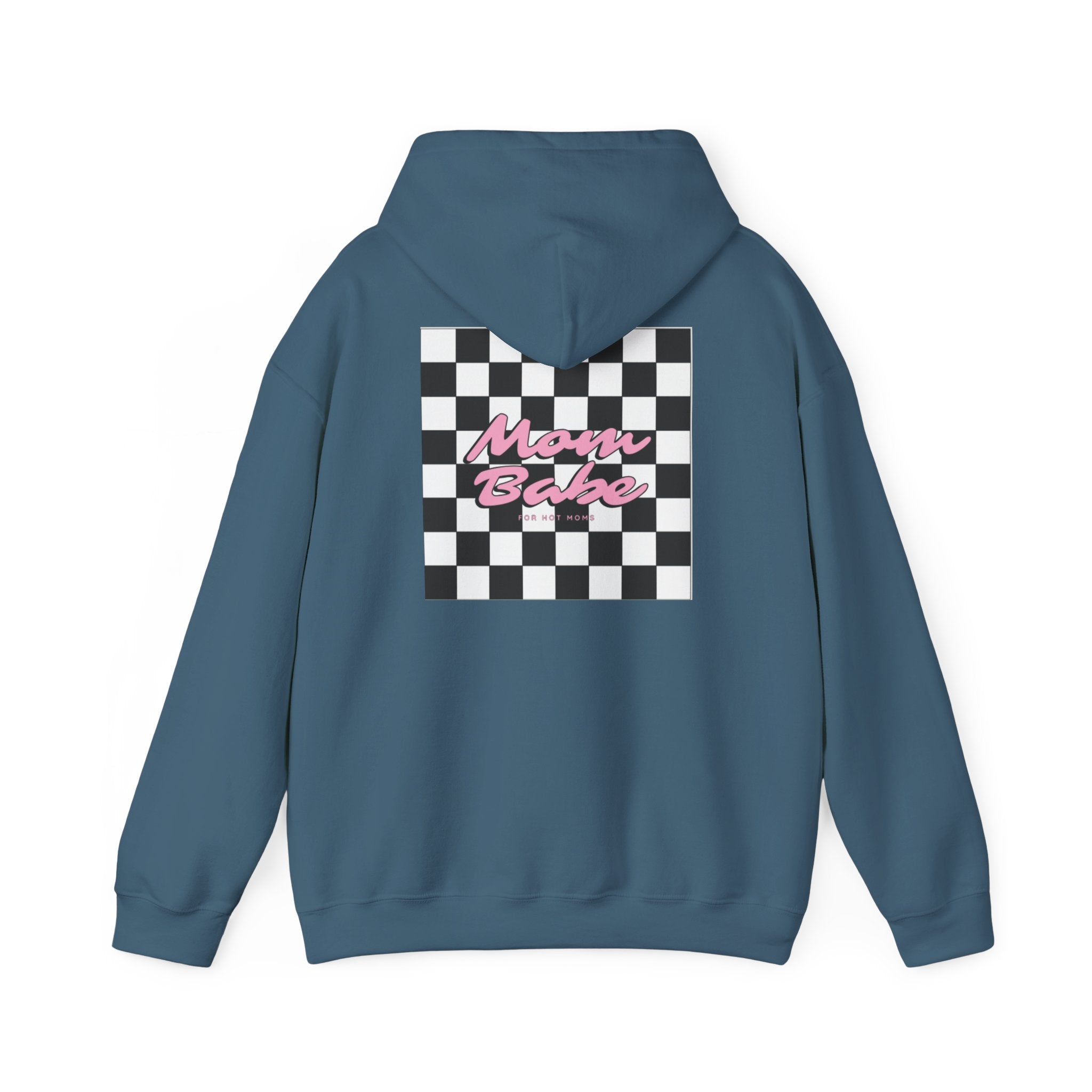 Mom Babe For Hot Moms - Checkered Graphic Hoodie