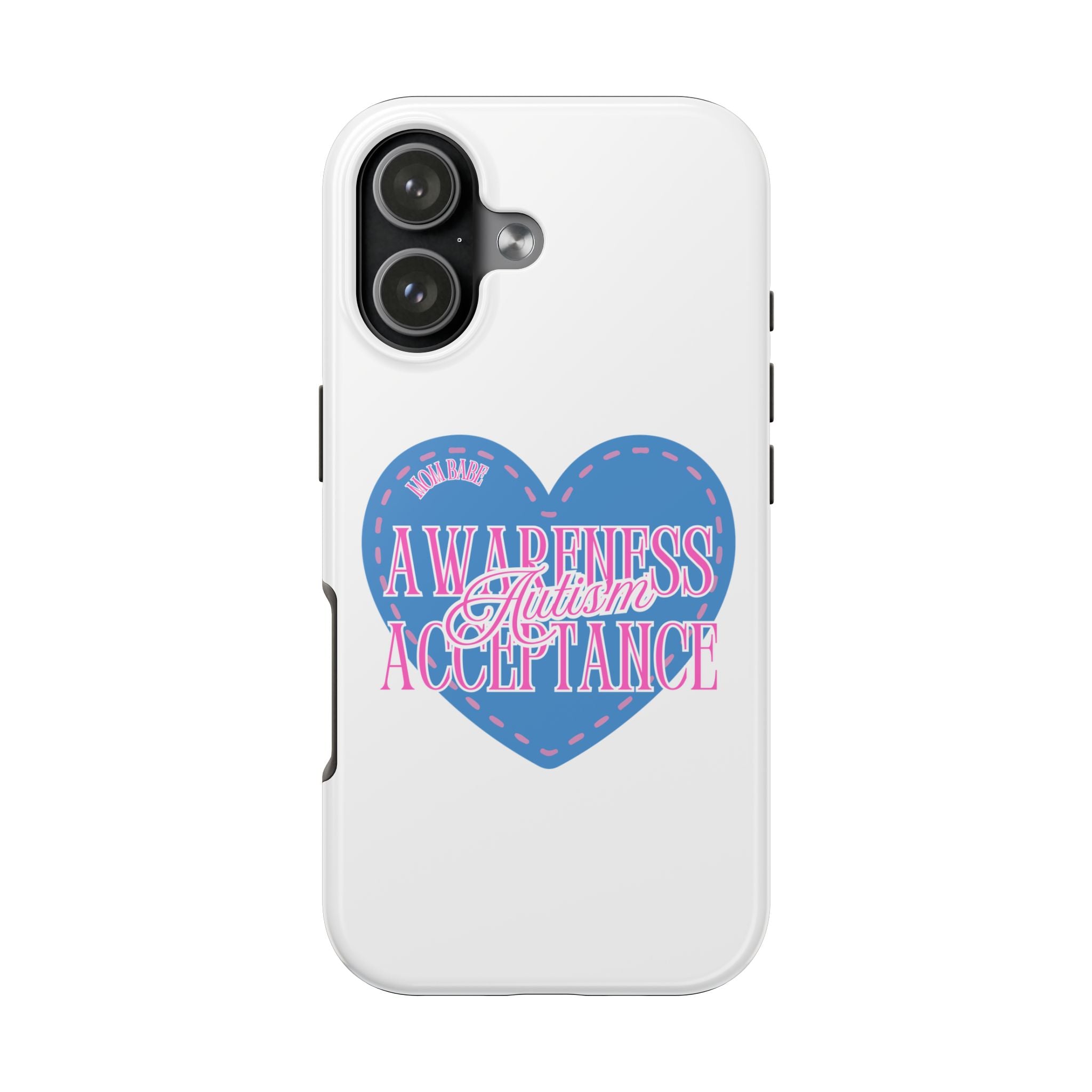 Autism Awareness and Acceptance — Stitched Heart Phone Case