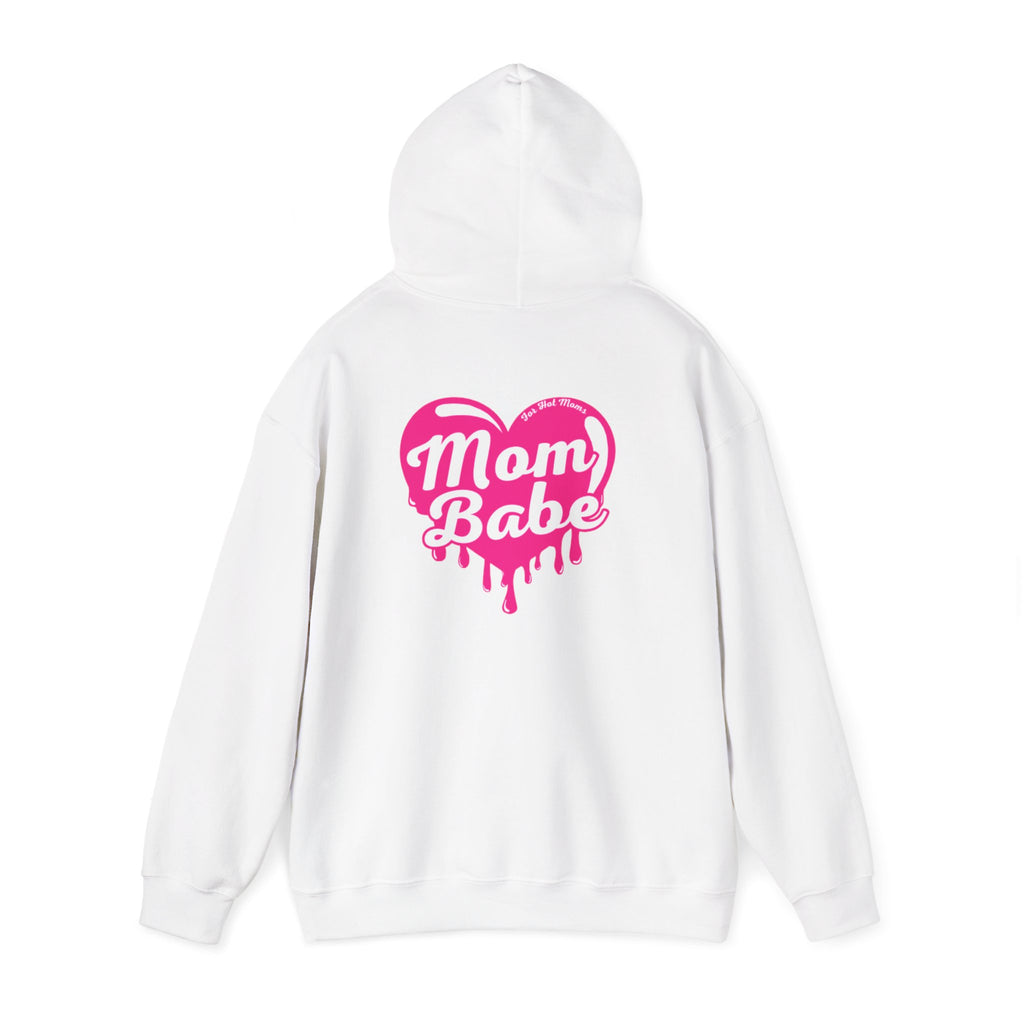 Mom Babe For Hot Moms — Pink Heart Drip Graphic Hoodie