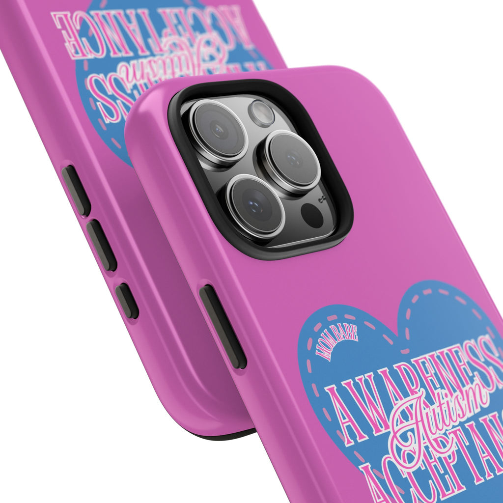 Autism Awareness and Acceptance — Stitched Heart Phone Case