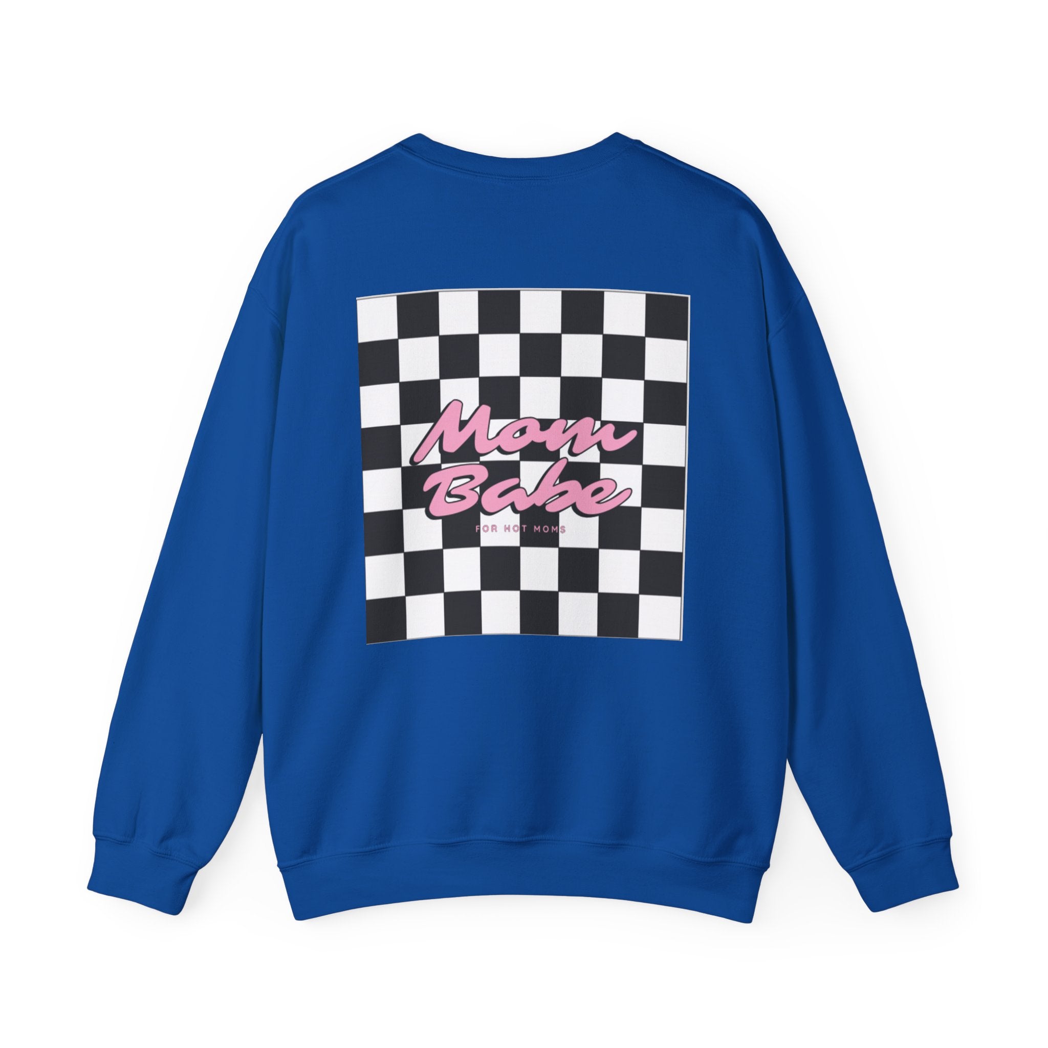Mom Babe For Hot Moms - Checkered Graphic Sweatshirt