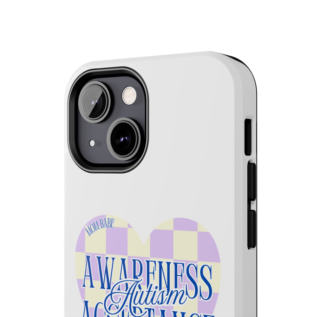 Autism Awareness and Acceptance — Checkered Heart Phone Case
