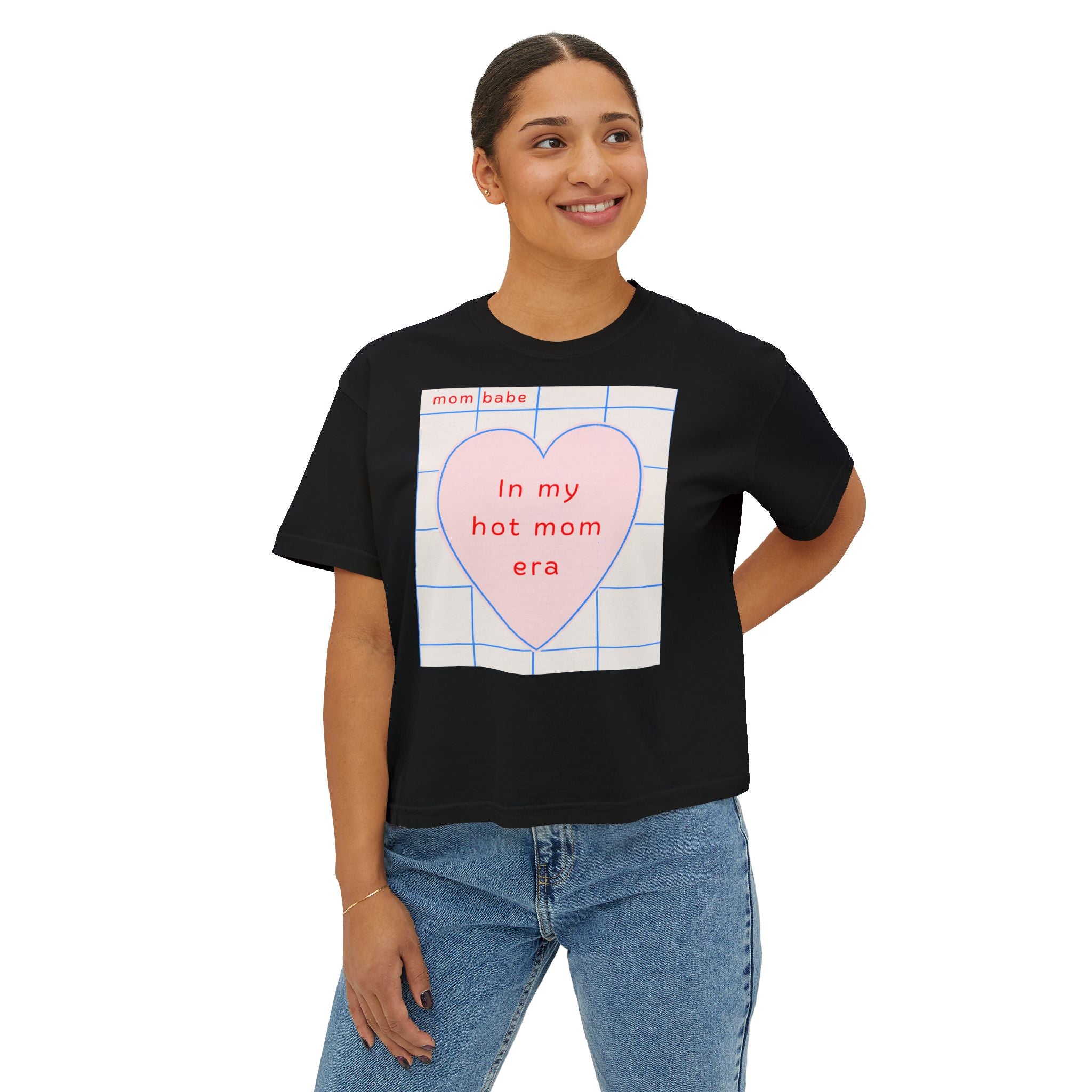 Copy of In My Hot Mom Era Front Print - Heart Graphic Tee